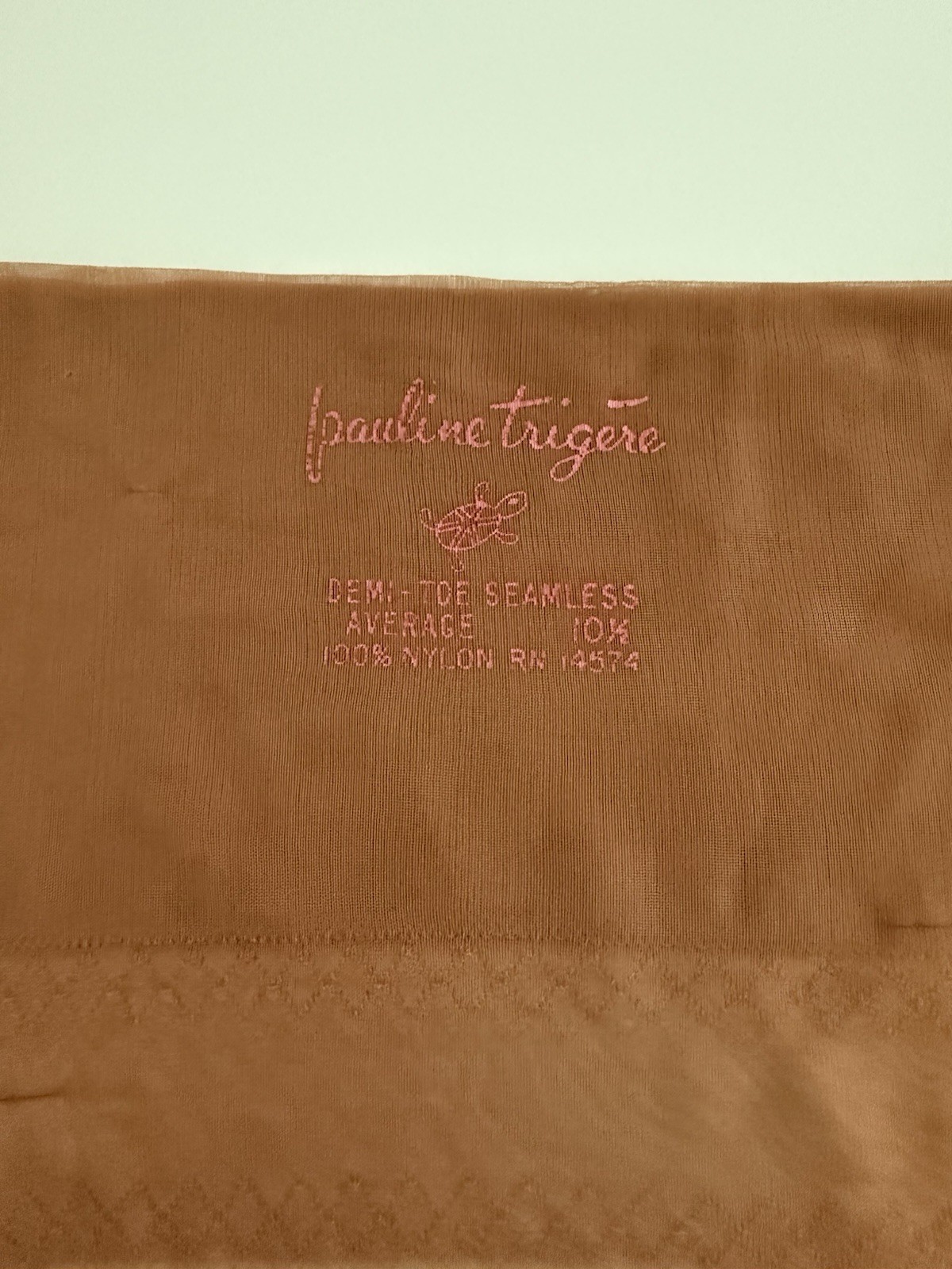 Vintage Seamless Stocking Flat Knit Stockings Bare Heel 32 1/2 Inches