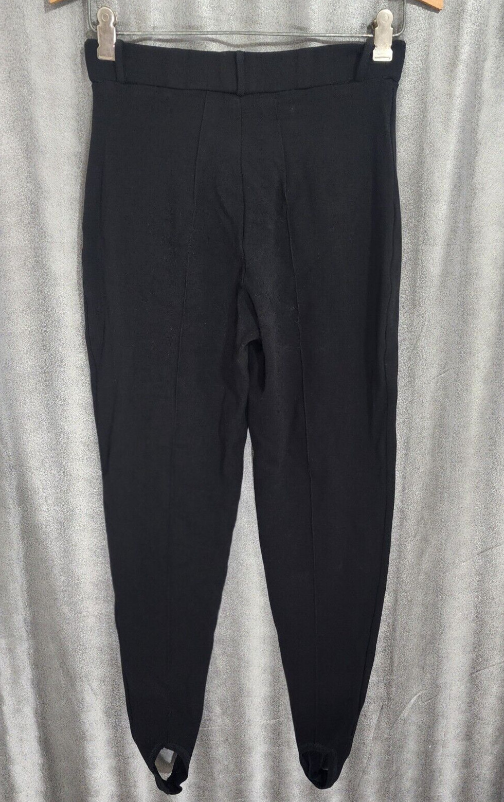 Vintage Plein Sud Black Stirrup Stretch Pants Leggings 38/6 Made in France