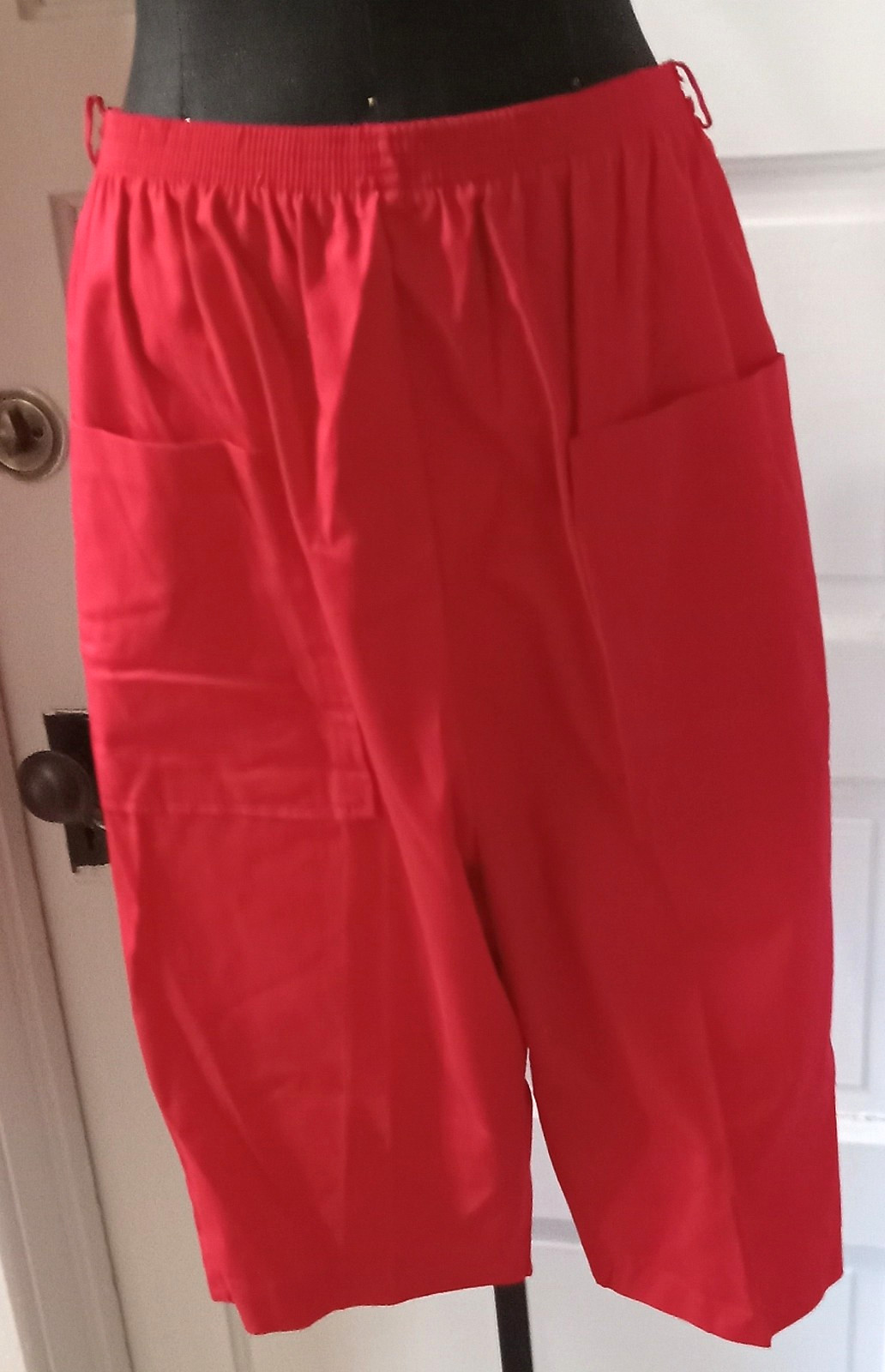 JESSICA SCOTT Red Pull on 1980’s Capri Pants Slacks 16