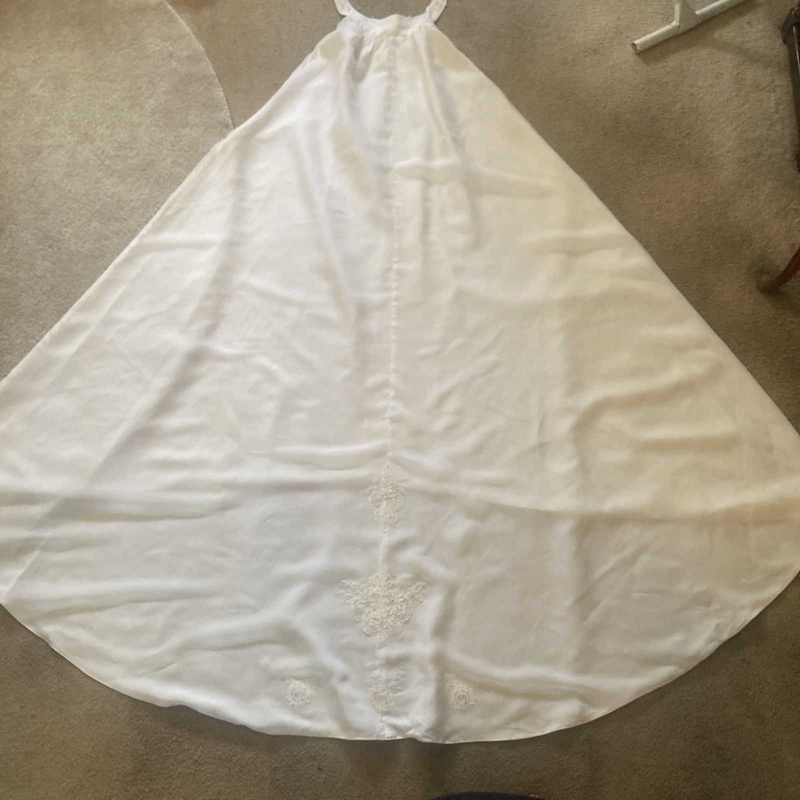 Vintage Custom Handmade Wedding Dress w/ Train & Veil – 1960s