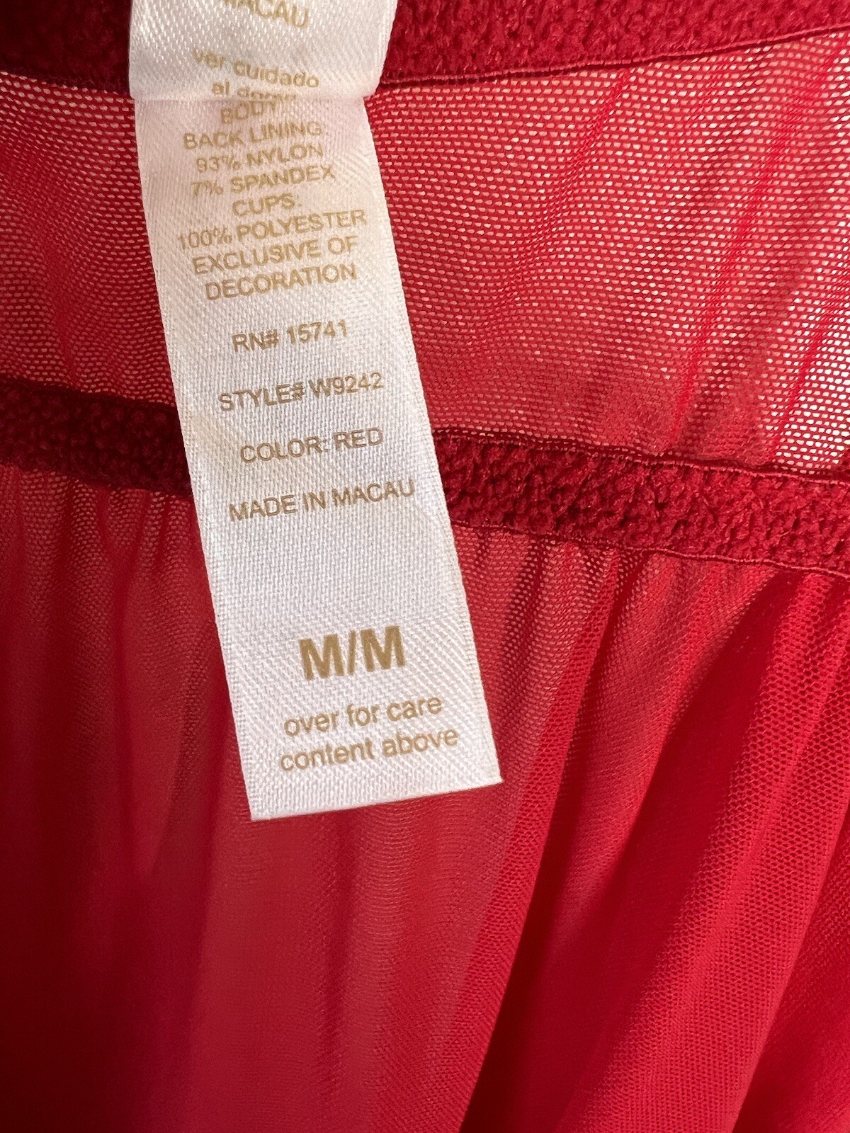 Vintage Secret Treasures Red Nightie Women’s Medium Short Chemise Front Closure