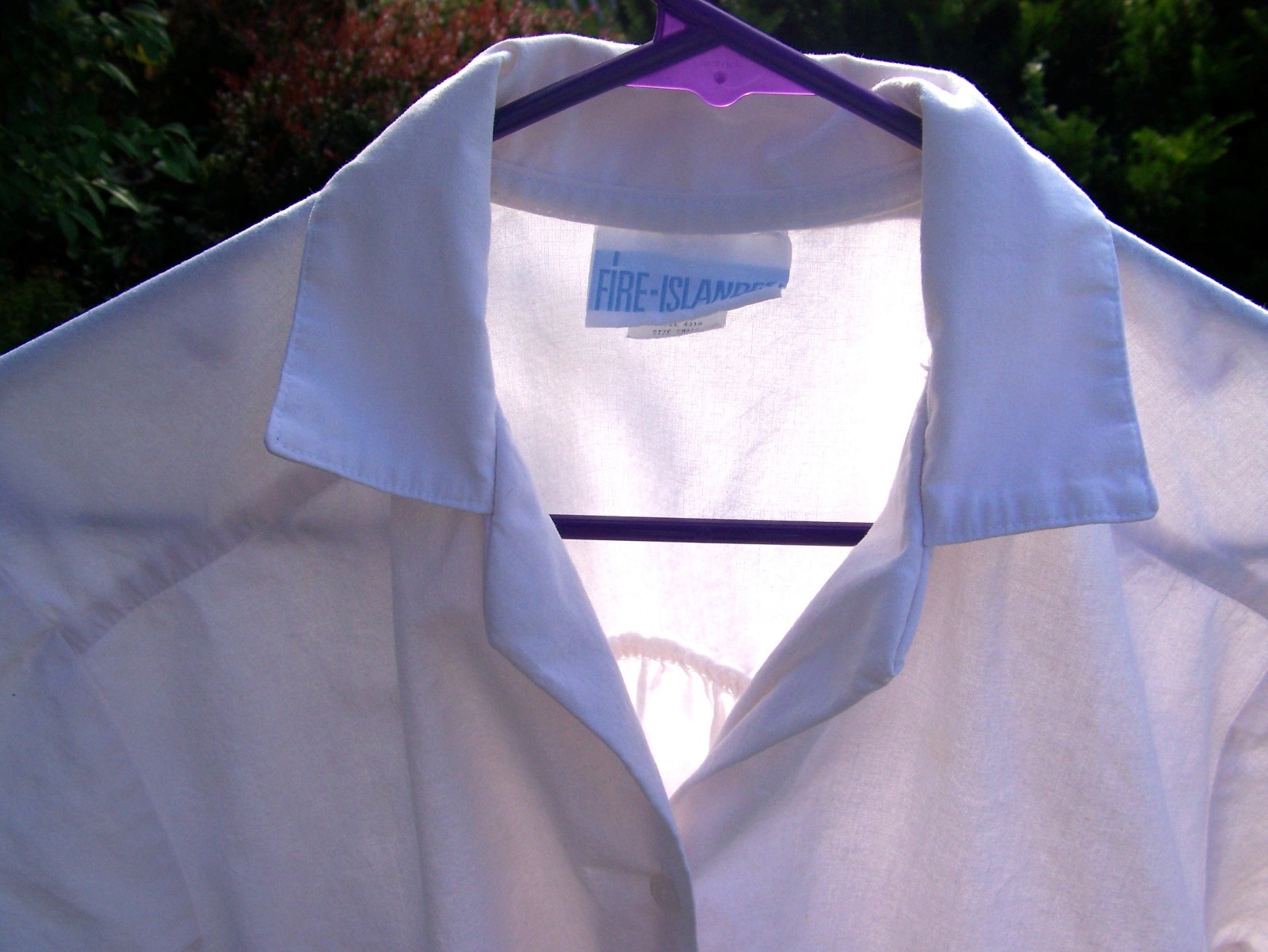 EUC Fire Islander Bright White Blouse Top Embroidered Floral Pocket