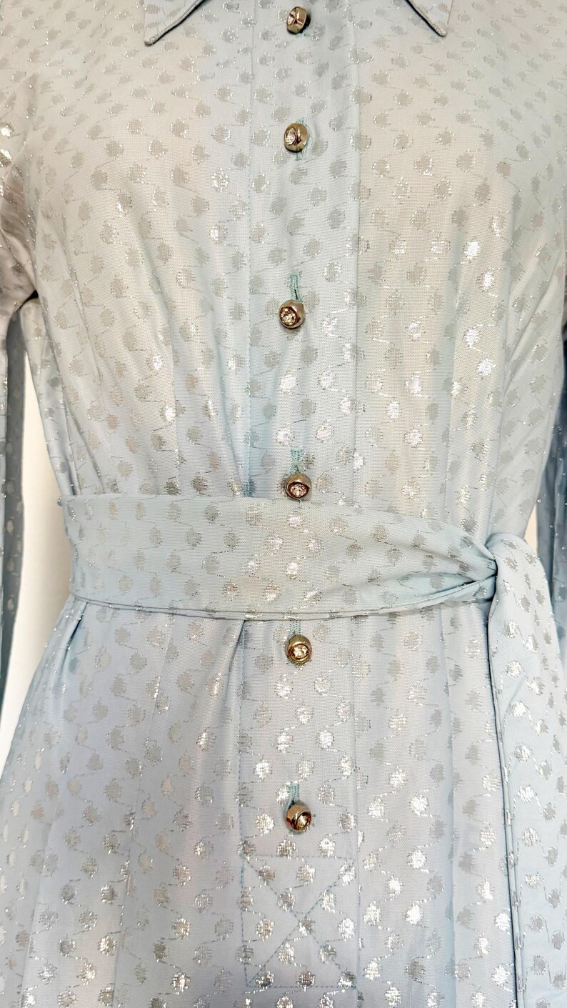 1960s Leslie Fay Gown / 1960s Gown / Metallic Gown / Size Medium