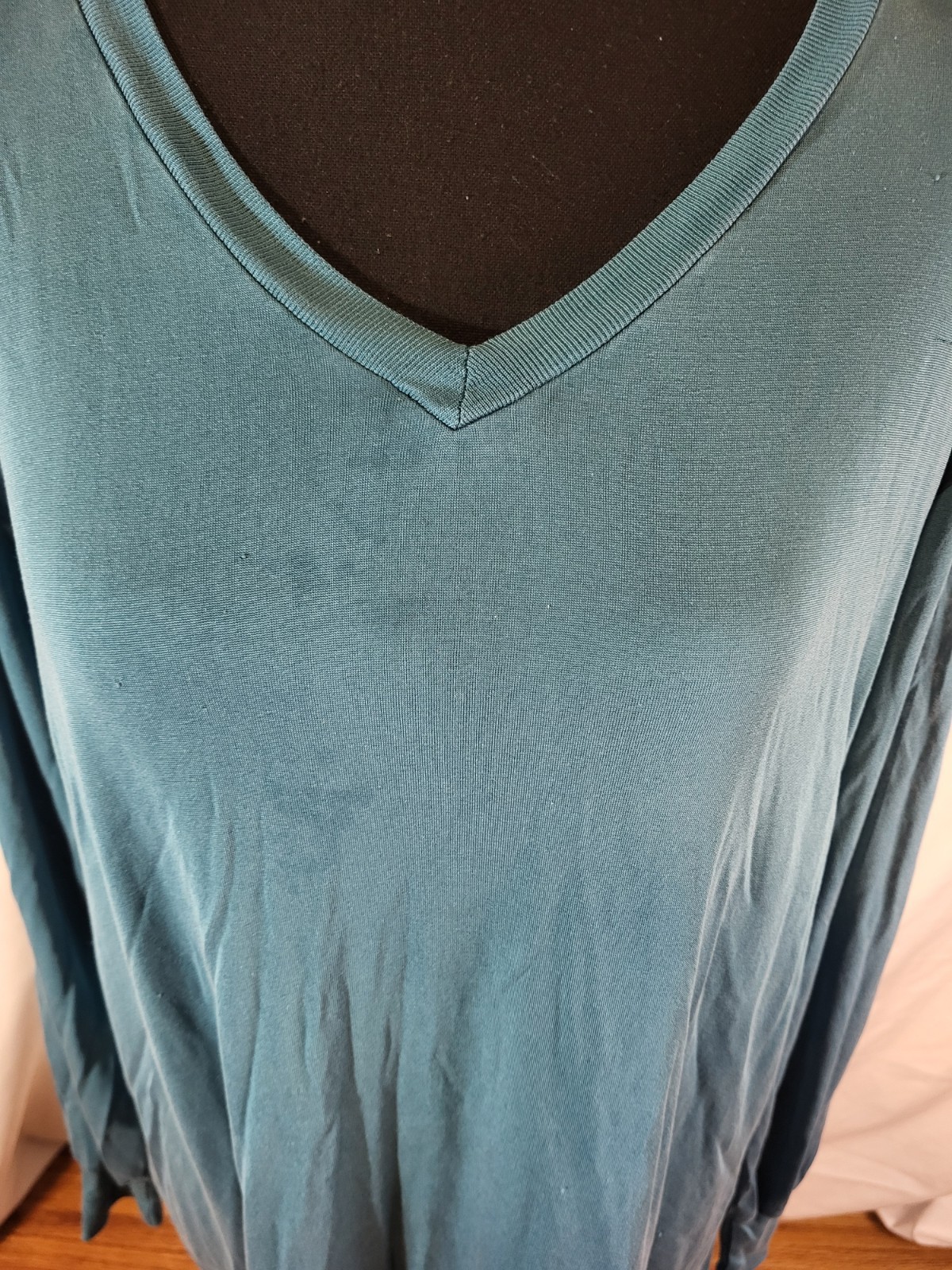 Vintage WinterSilks 100% Silk Jersey Nightgown Maxi Dress Women’s M Teal Read