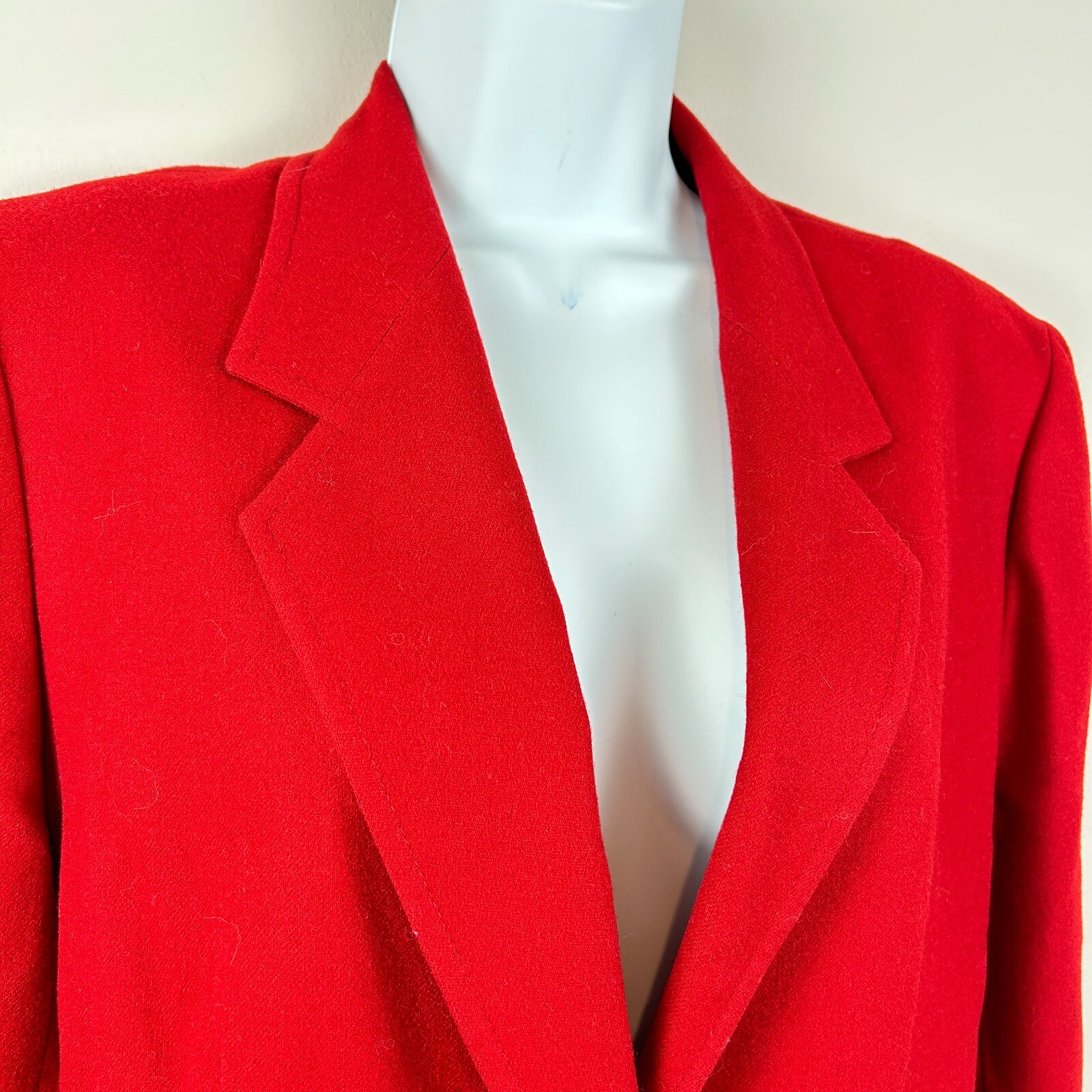 Pendleton True Red One Button Classic Wool Blazer Size Medium USA Made