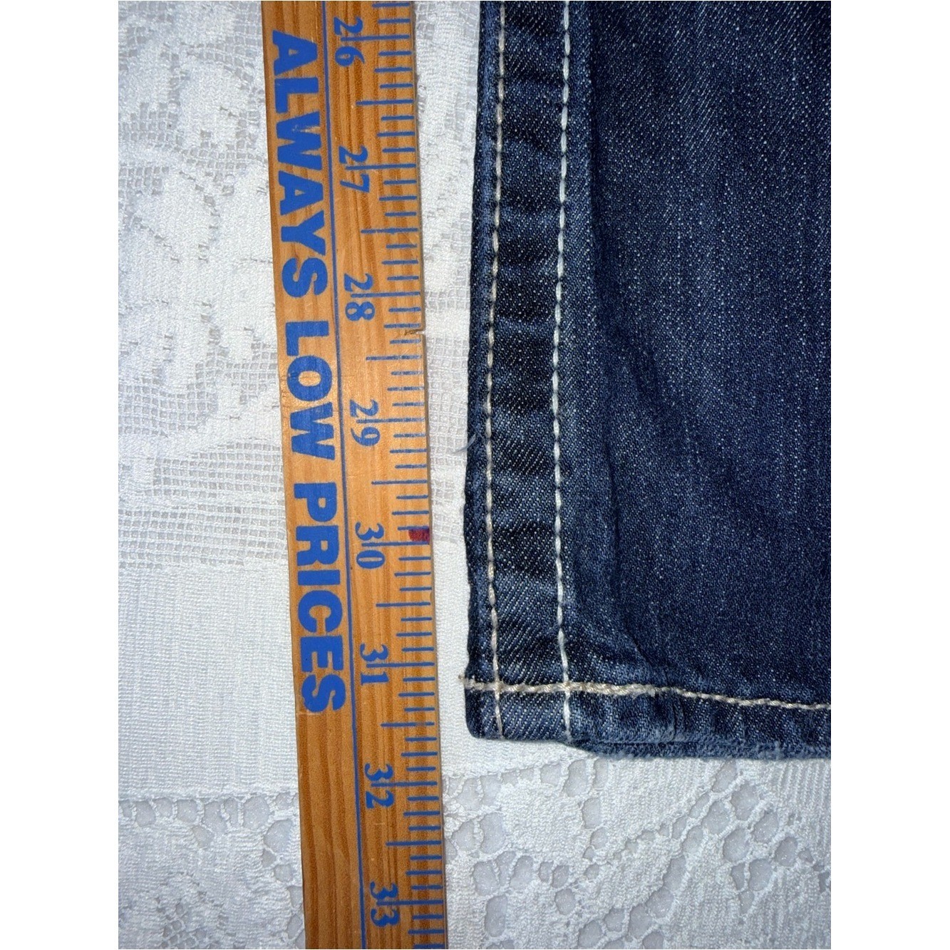 Big Star Maddie Boot Mid Rise Fit Jeans Size 28L Thick Stitch Distressed Y2K