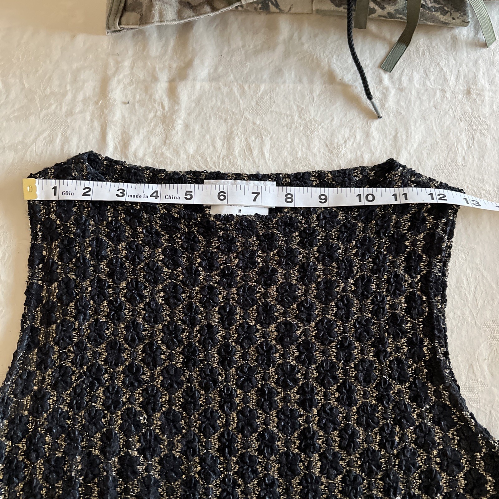 Vintage Black And Gold Top