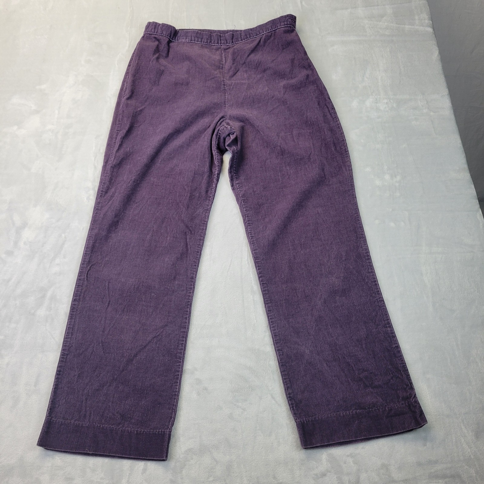 Vintage White Stag Purple Corduroy Pants Ladies 14 Cotton 100% Side Zip Closure