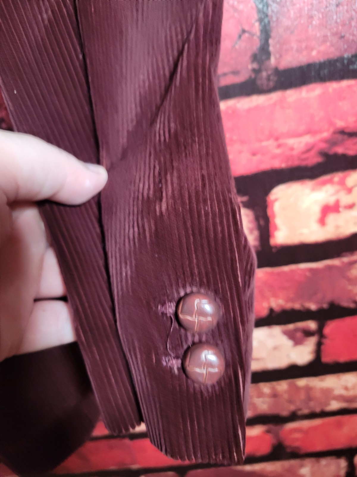 Vintage Sears The Fashion Place Corduroy Blazer Womens 12 Burgundy Cotton 90s