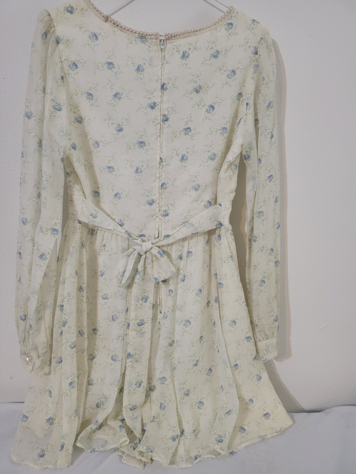 Vintage Floral Midi Fit & Flare Prairie Cottage Dress Full Circle Skirt Sz. 7/8