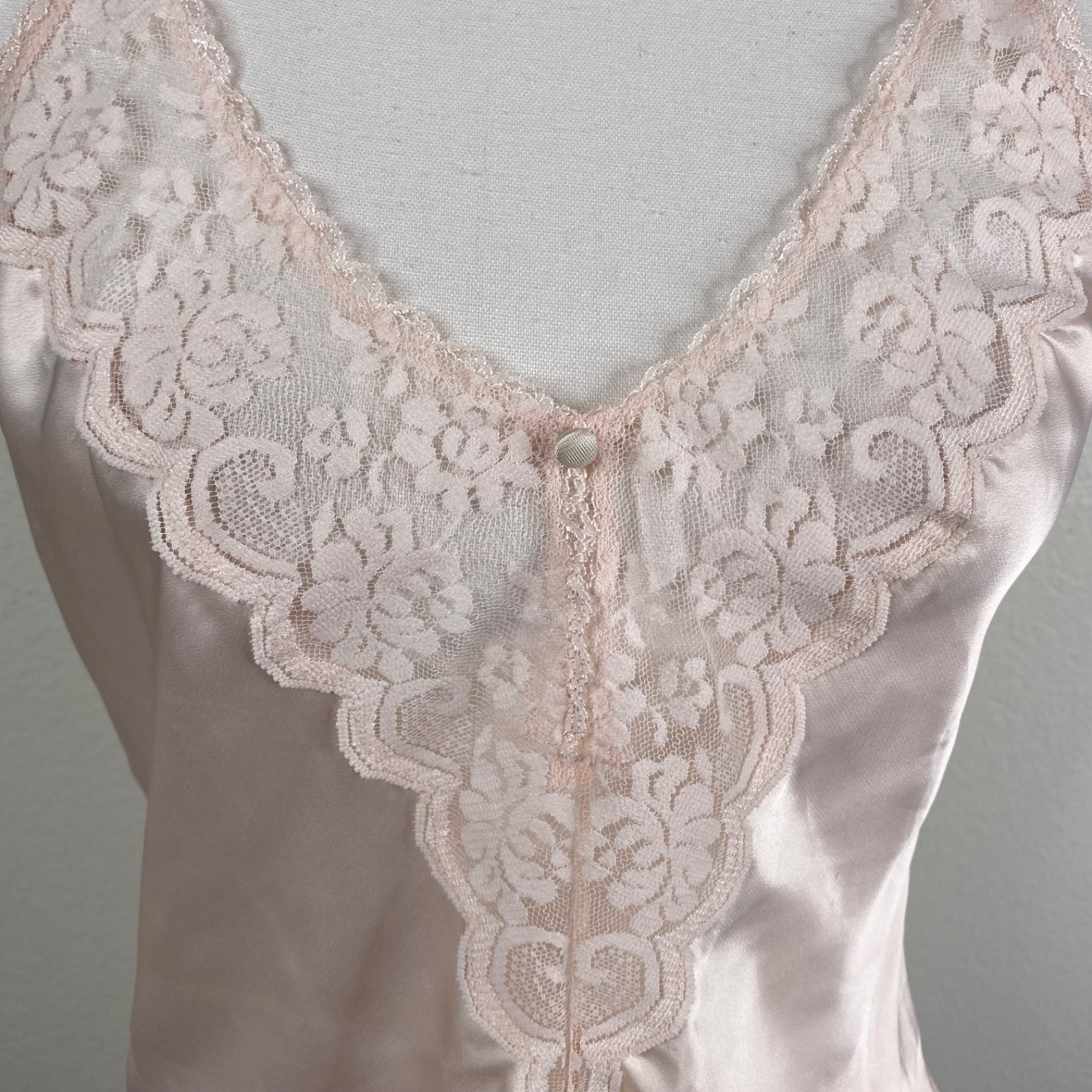 Vintage Maidenform Chantilly Camisole Sz 34 And Slip Sz M Set Pink Lace Dainty