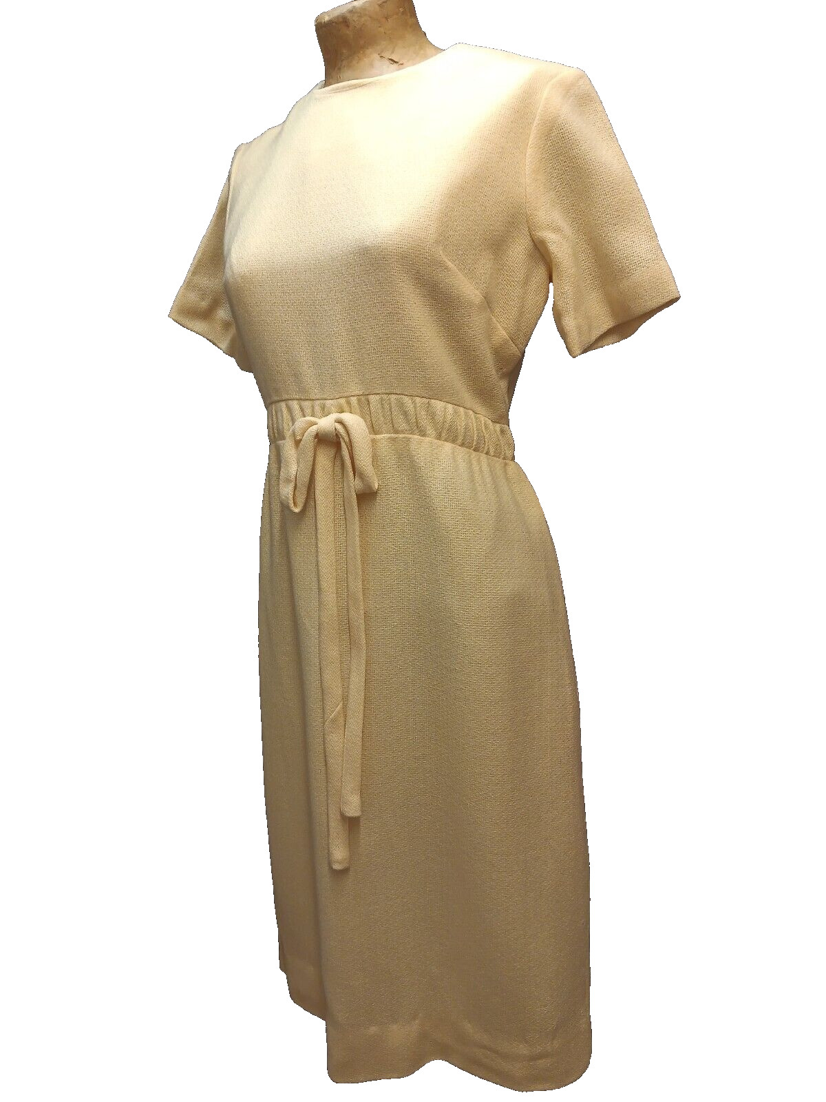 Vintage 1950’s Cream White Wool Nylon Dress by Helen Whiting Medium NWT