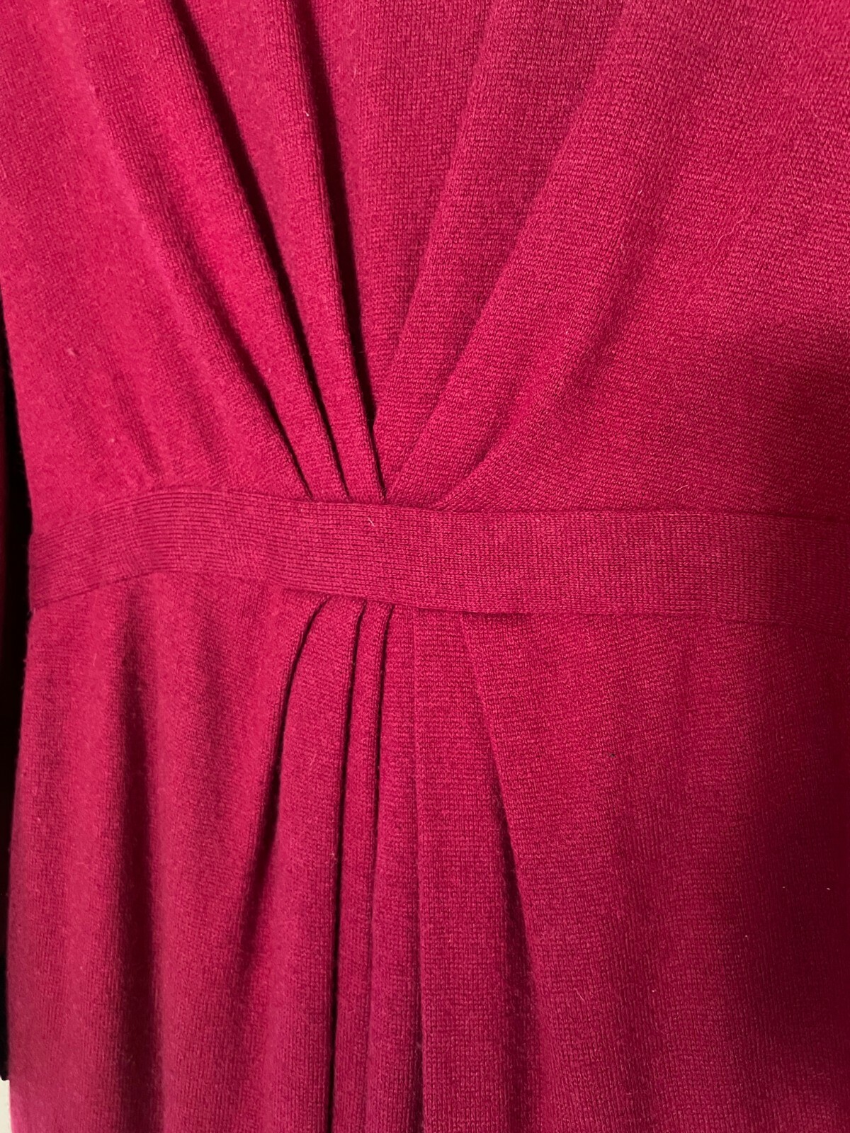 Vintage Couture Stanley Platos Martin Ross Wool/Cashmere 1980s Dress Red/Purple