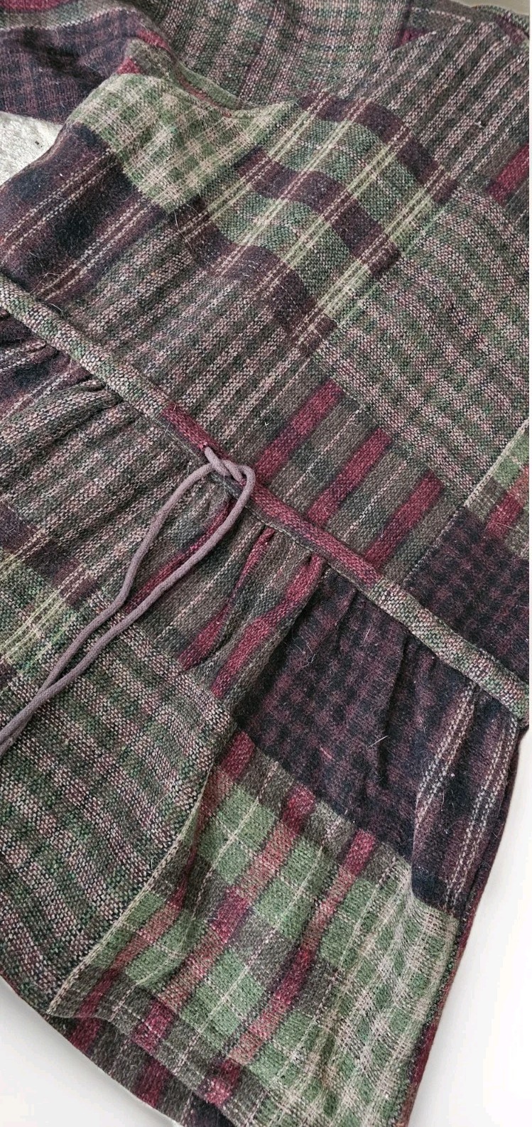Vintage April Cornell 100% Wool Plaid Jacket Womens Medium Large Red Green Black