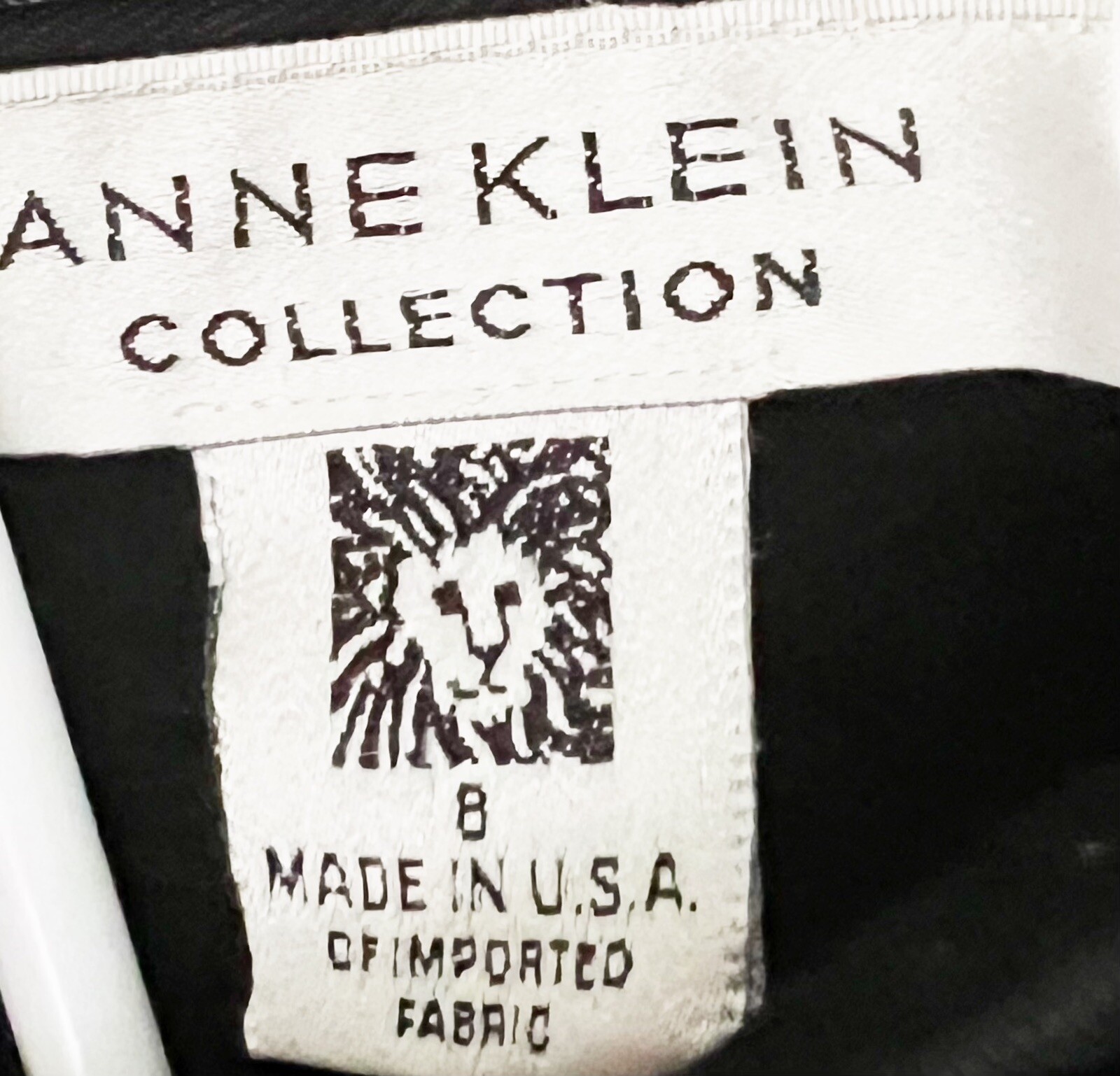 Vtg ANNE KLEIN Wool Stretch Bodysuit Jumpsuit 8 Black Long Sleeve 1990s/Y2K