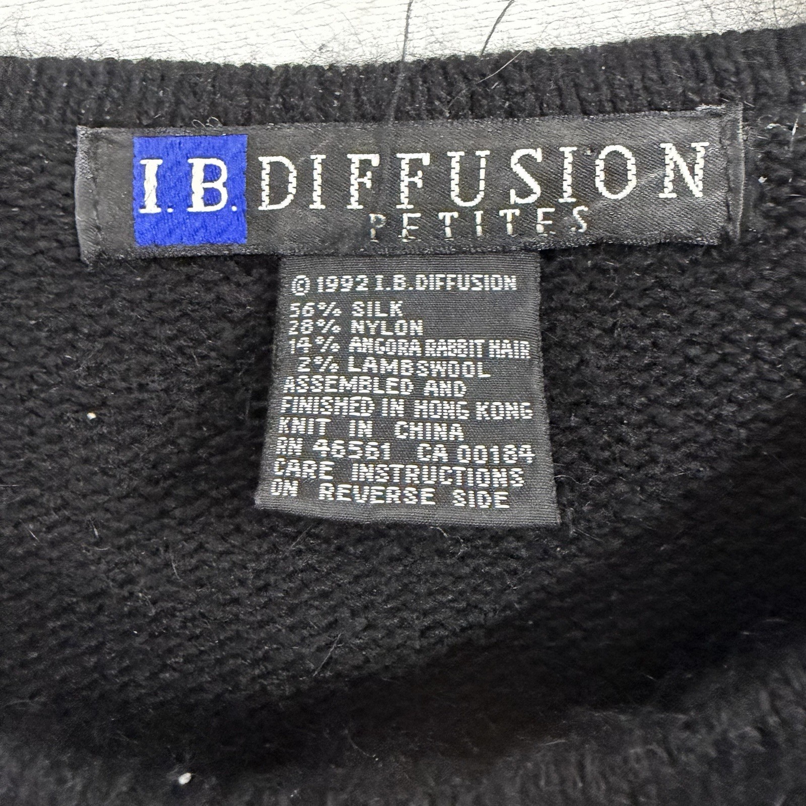 90’s Sweater IB Diffusion Gold Bows Women’s Size XL Silk Lambs wool Rabbit Hair