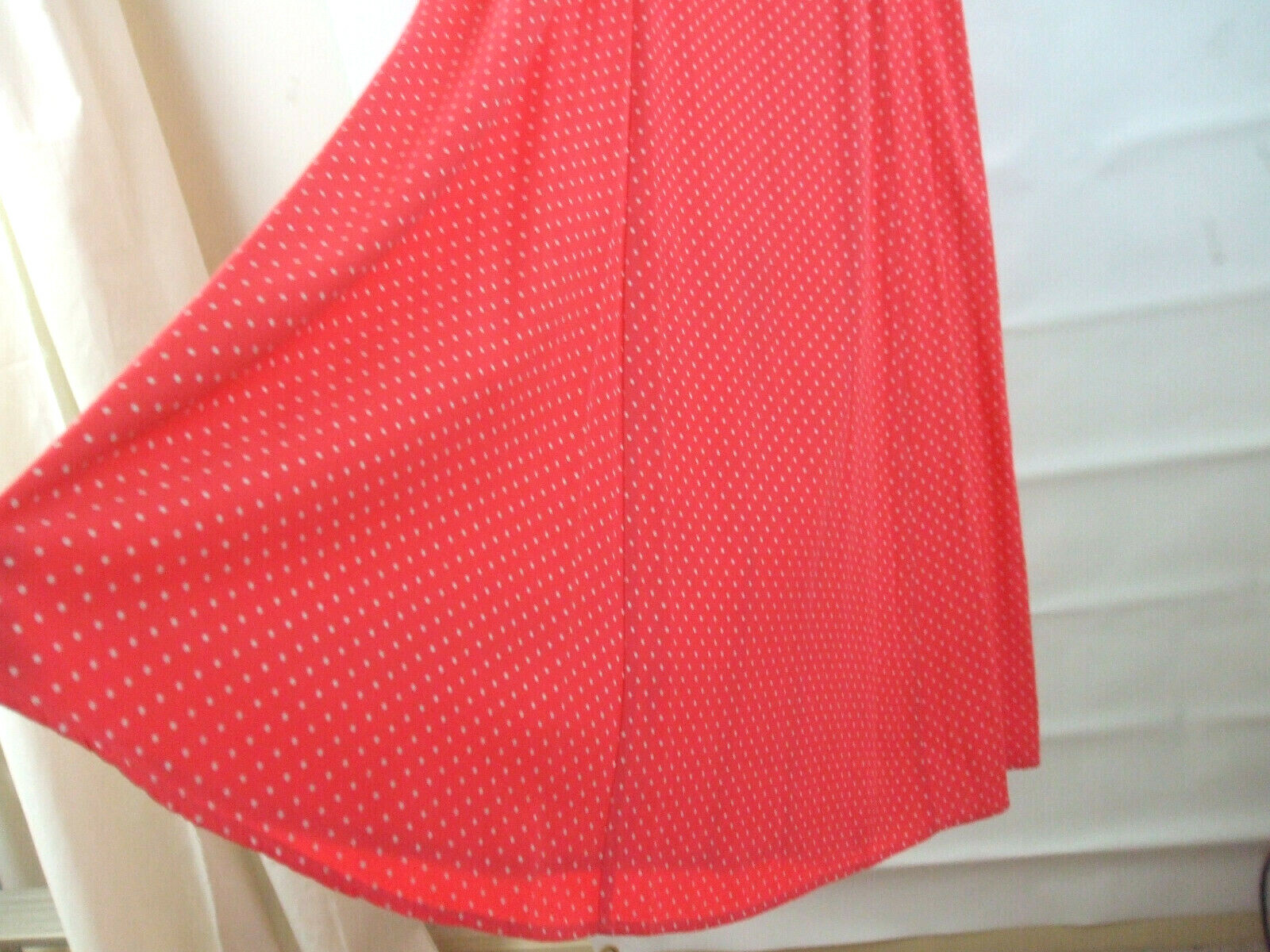 Vintage Women’s 8 Hand Made Strap Sundress Red White Dot Sleeveless Back Zipper
