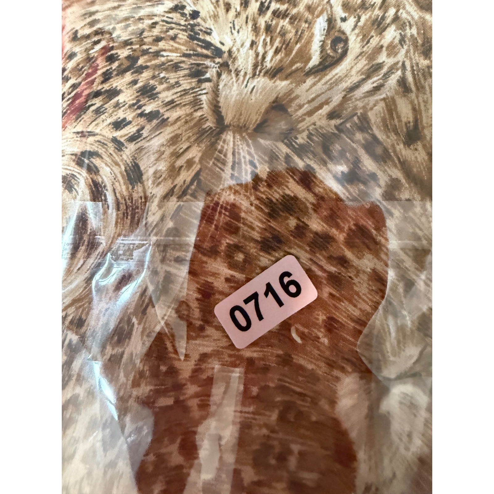 Vintage Doncaster Silks 100% Silk Leopard Cat Print Blouse Medium Safari