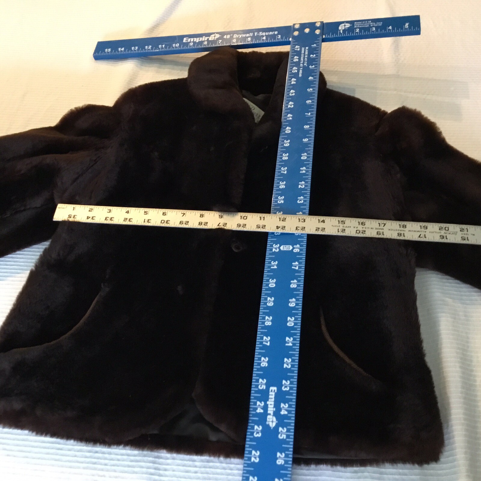 Vintage Fur Jacket Mouton Famous-Barr Fur Salon S initials in lining JHC