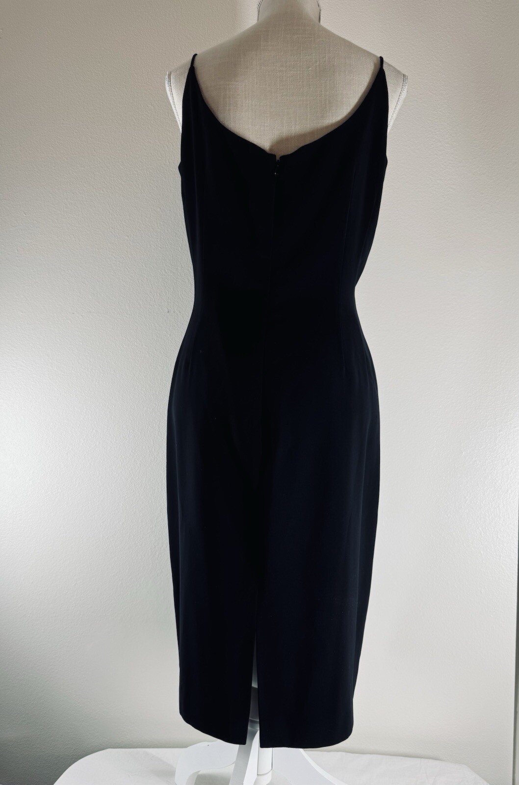 Vtg Y2K Maggy London Size 14 Black Cocktail Spaghetti Strap Dress with Bolero