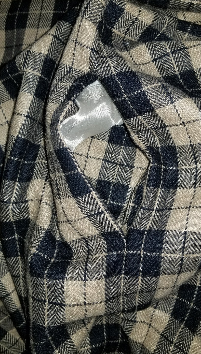 Tanner camel tan black check plaid wool long sleeve vintage dress. 12