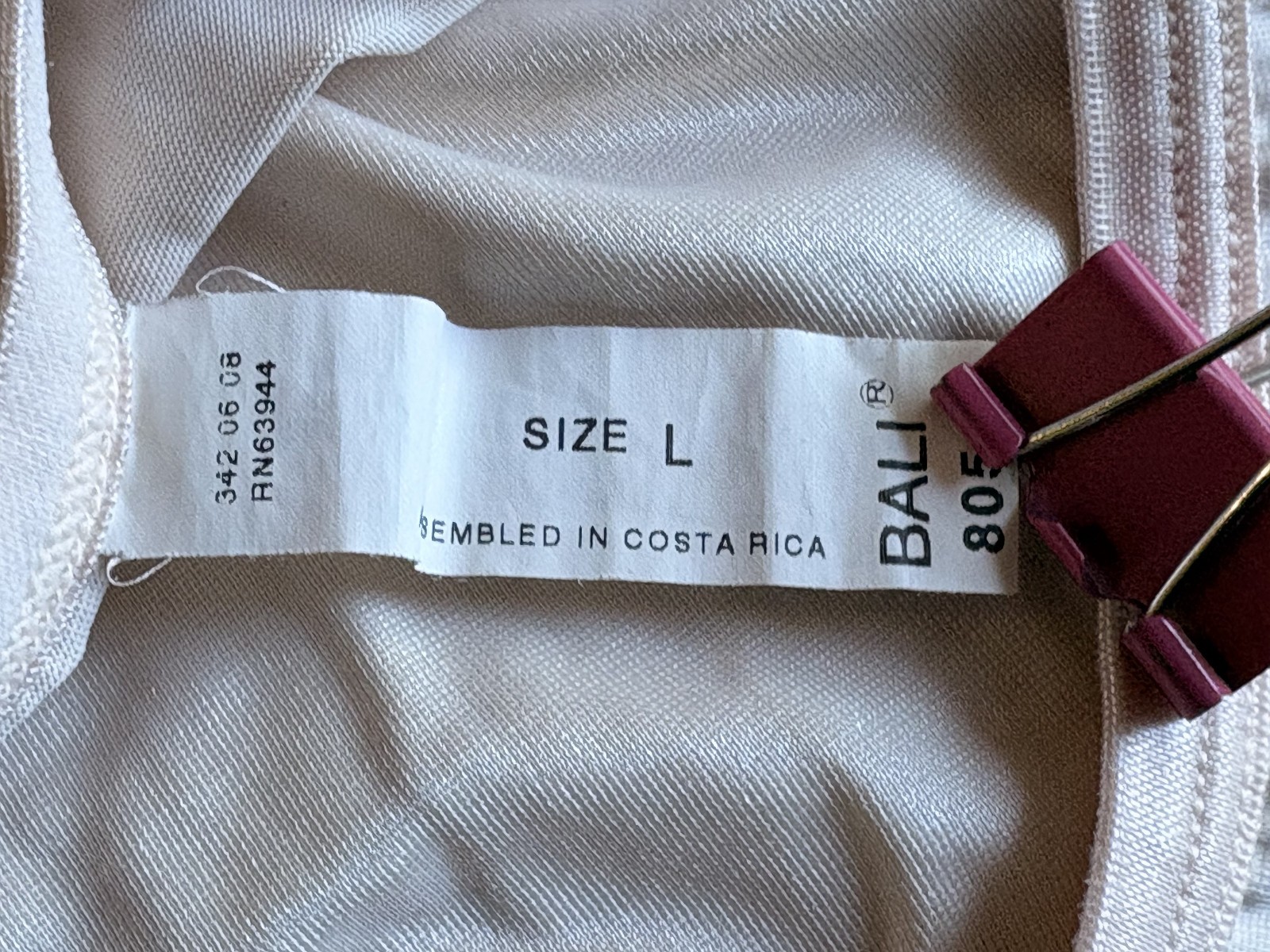 BALI 9/2XL Ivory Lace Hip Control Shaper Brief Panties #8054 VINTAGE