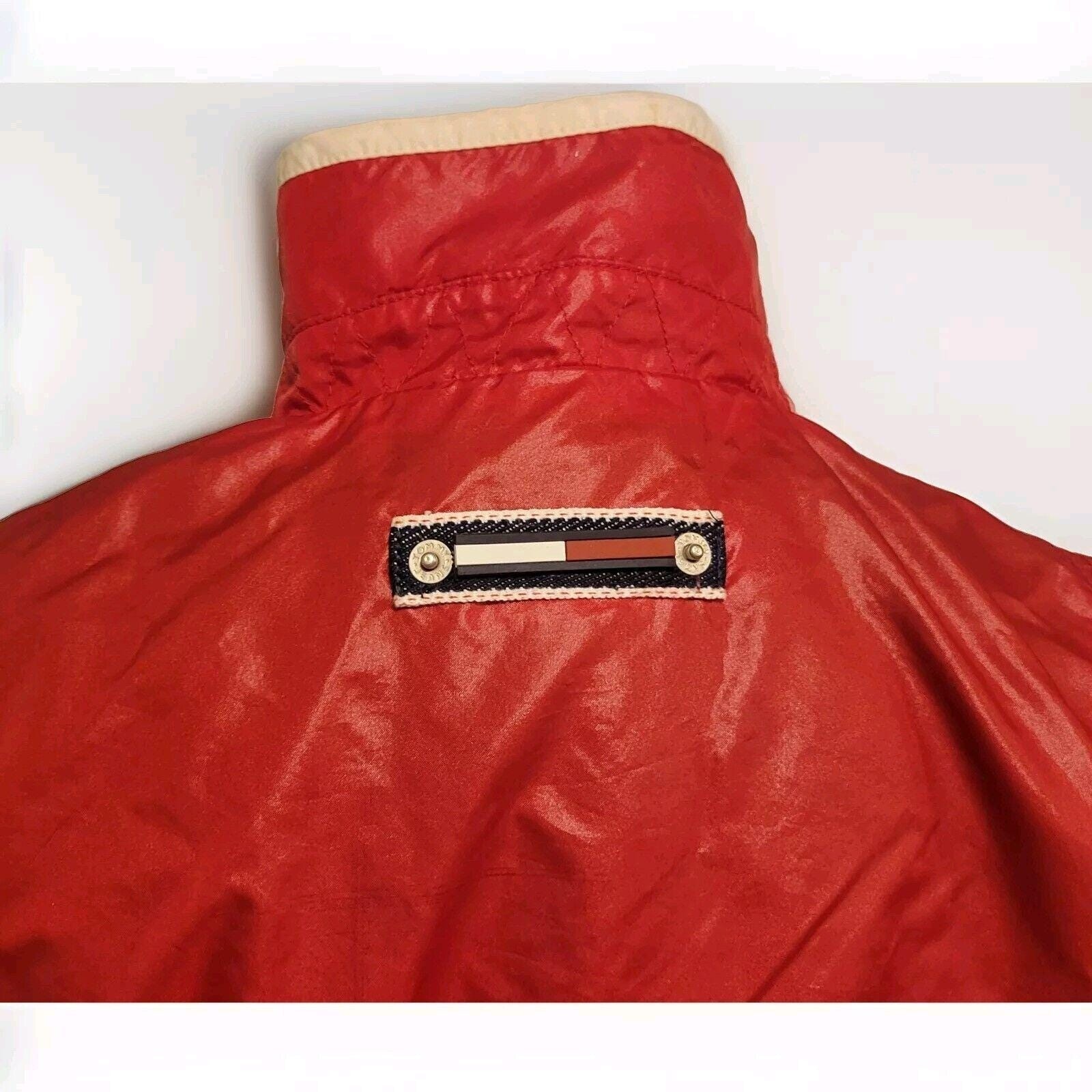 Vintage Y2K Tommy Jeans Cropped Full Zip Windbreaker Womens Size XL Hilfiger