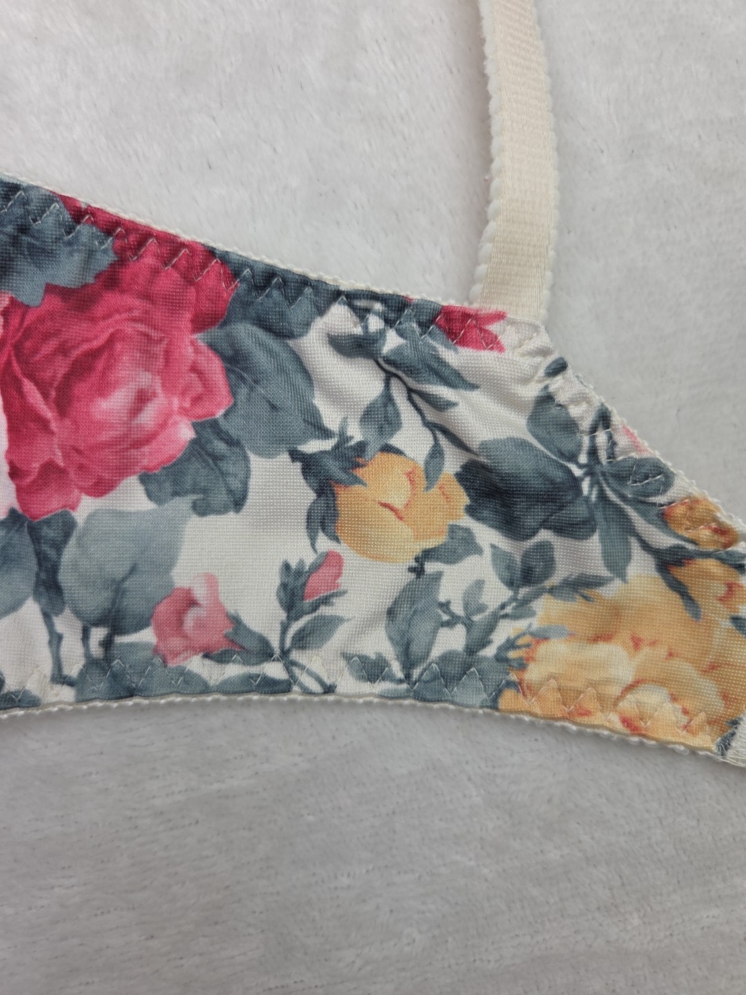 Vtg 1980s 90s Romantic Maidenform Chantilly Rose Floral Bow 7329 SIZE 34D