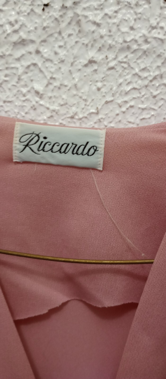 Vintage Riccardo Small Dress Pink Pleated Bottom Sheer Short Puff Sleeves