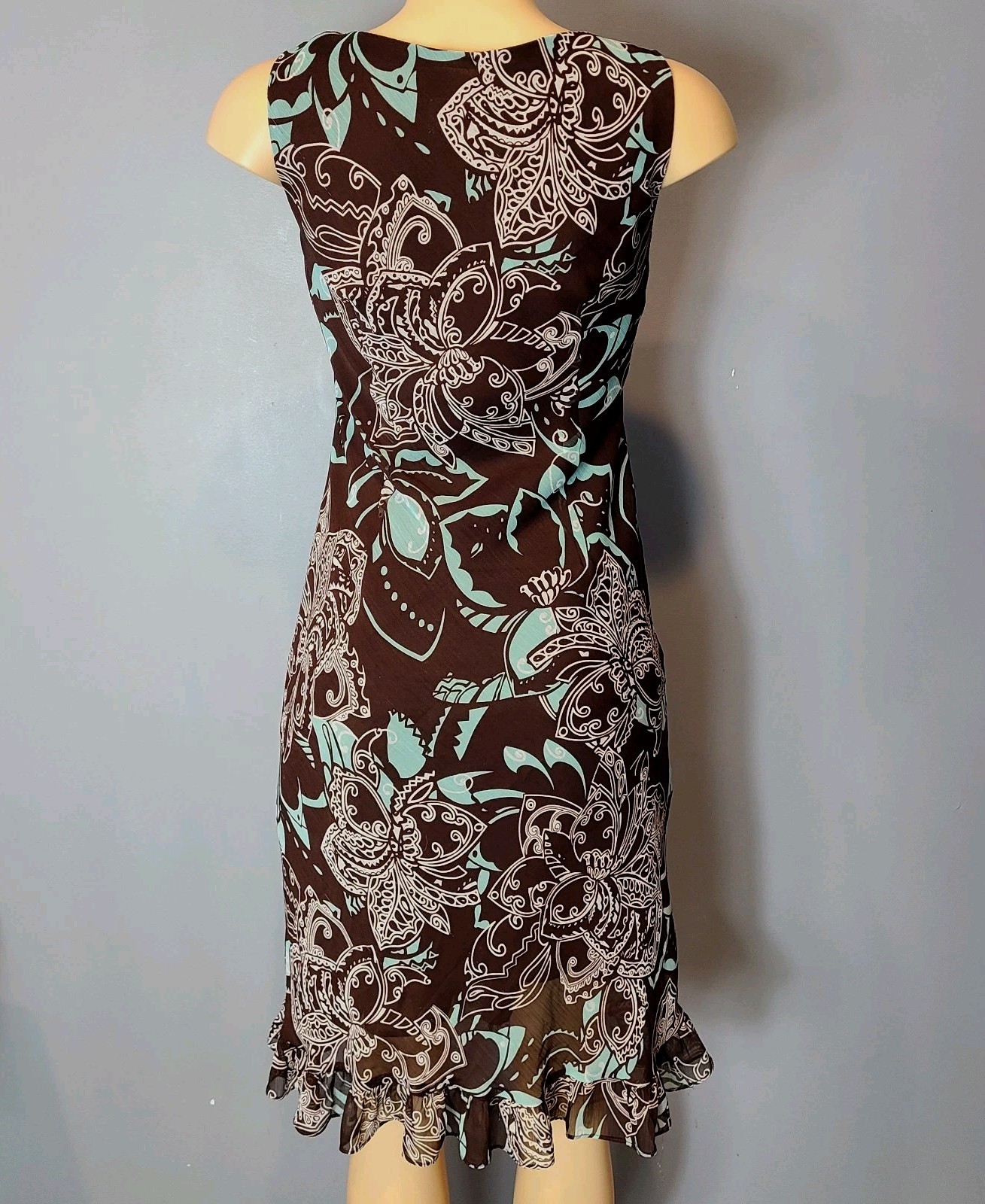 Vtg Expressions Y2K Retro Floral Dress Womens Sz Medium 90s Fairy Grunge Resort