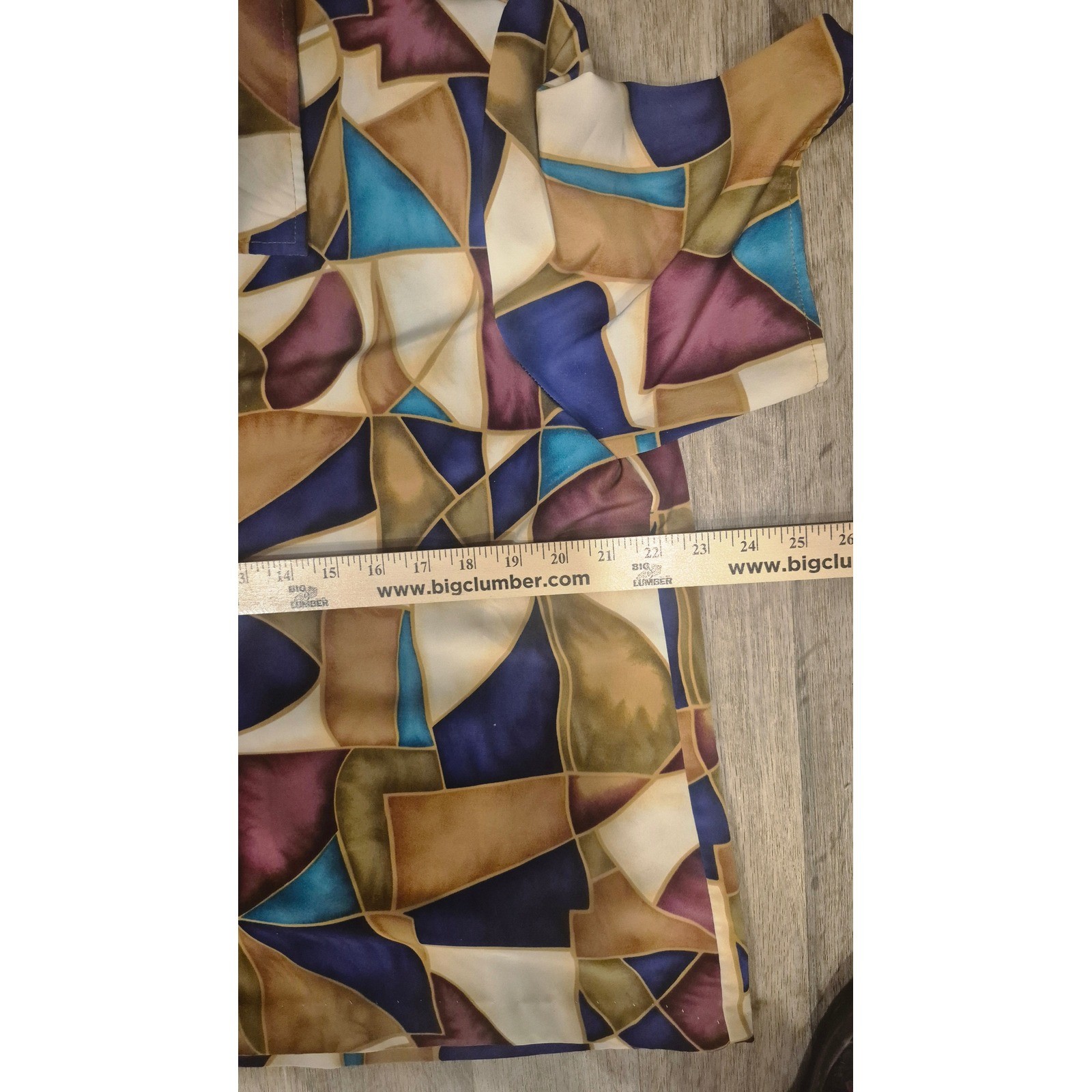 Vintage Maggie Sweet Blouse Abstract Print Made USA Retro Artsy Top Size M L