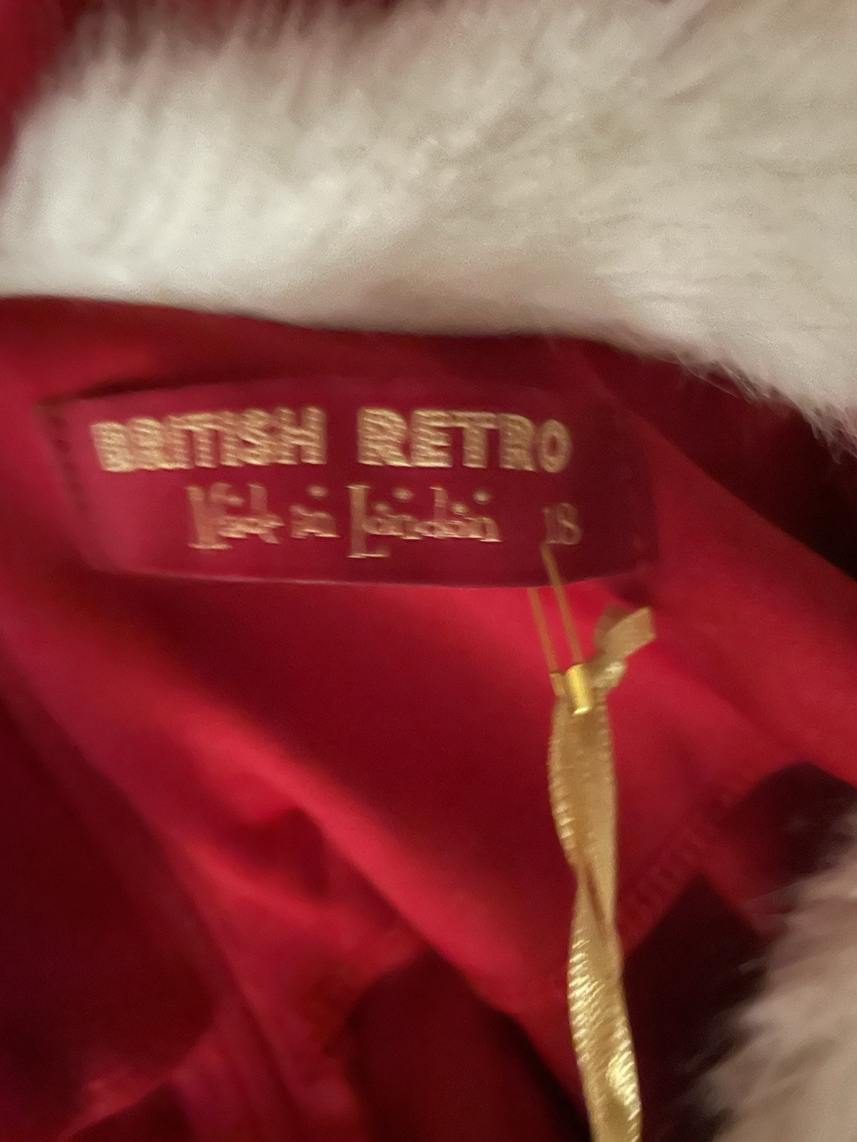 ‘From Kitty with Love’ Ruby Red Faux Fur 50s Swing Dress