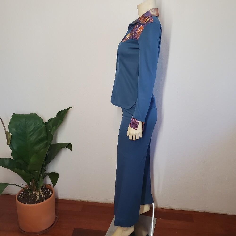 Funky Vintage 70s Leisure Wear Bell Bottoms Set S/M