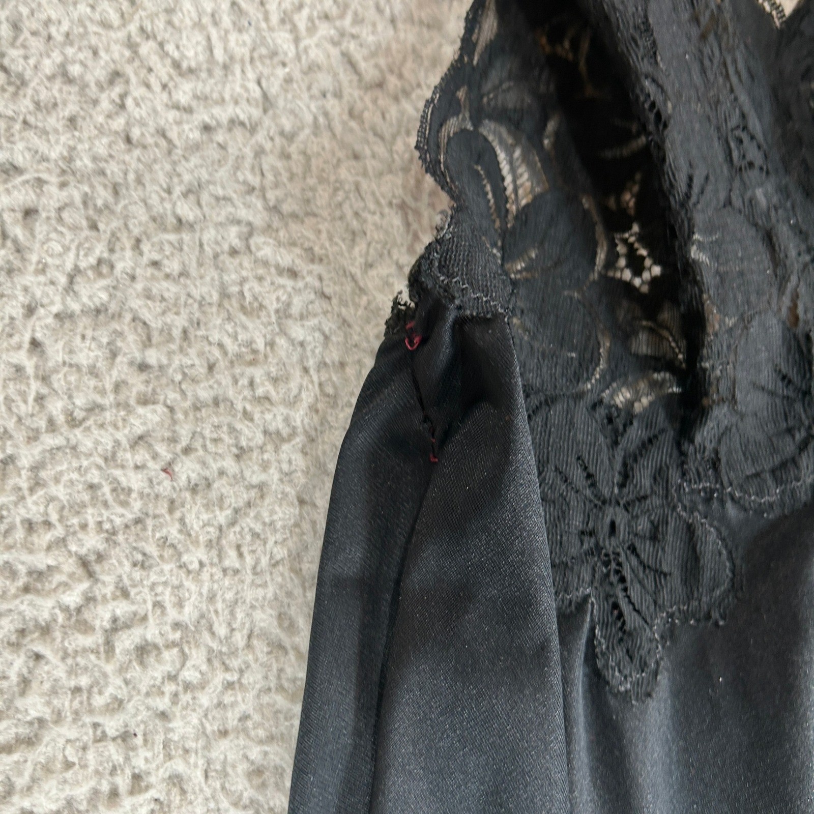 Vintage Glydons Hollywood Black Lace Halter Maxi Nightgown Lingerie Dress Small