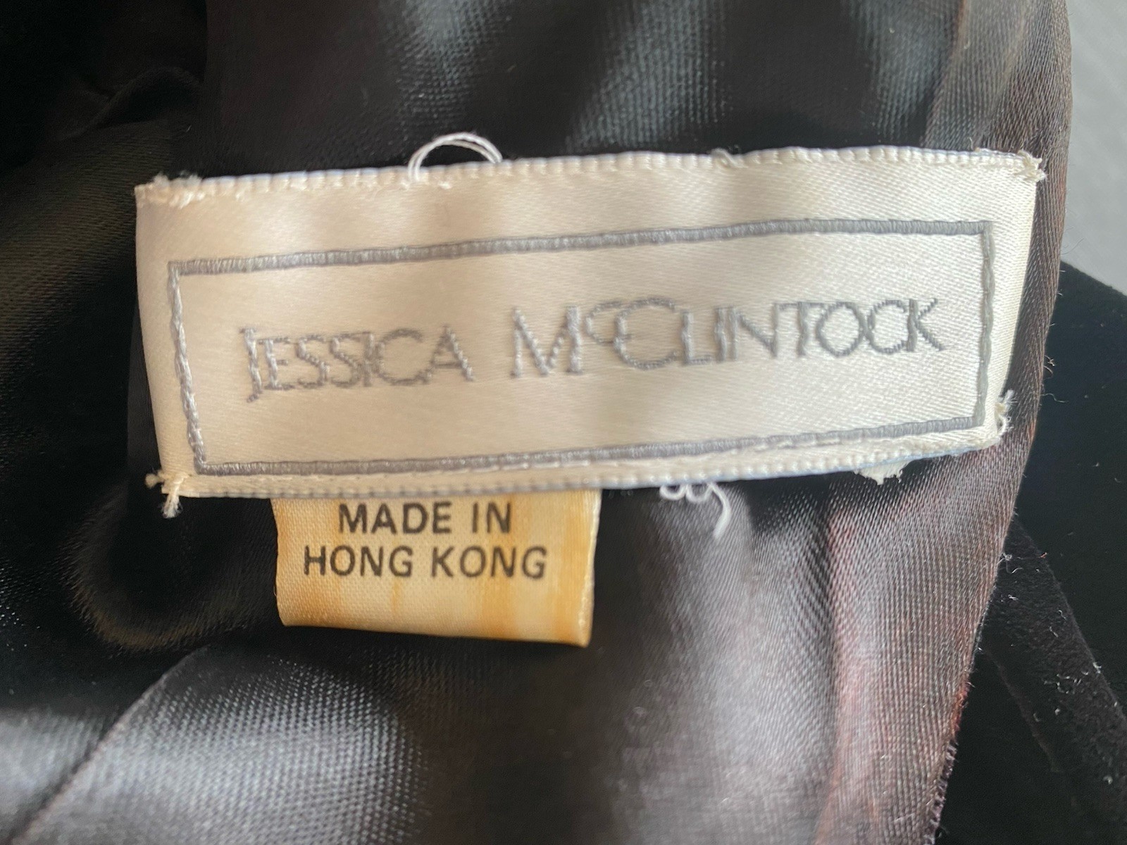 VTG Jessica McClintock 8 (see Measurements) Velvet Dress Black/Red Renaissance