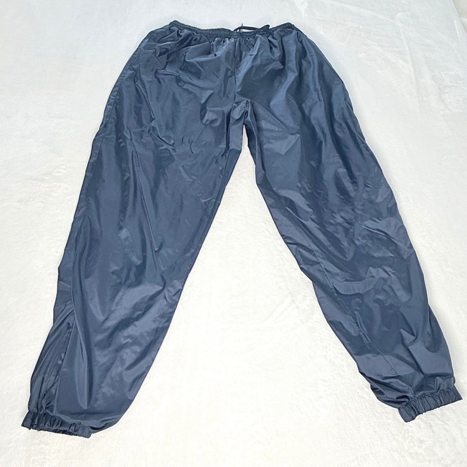 Vintage 1980’s Pro Spirit Blue Nylon Windbreaker Track Pants L Joggers Lined