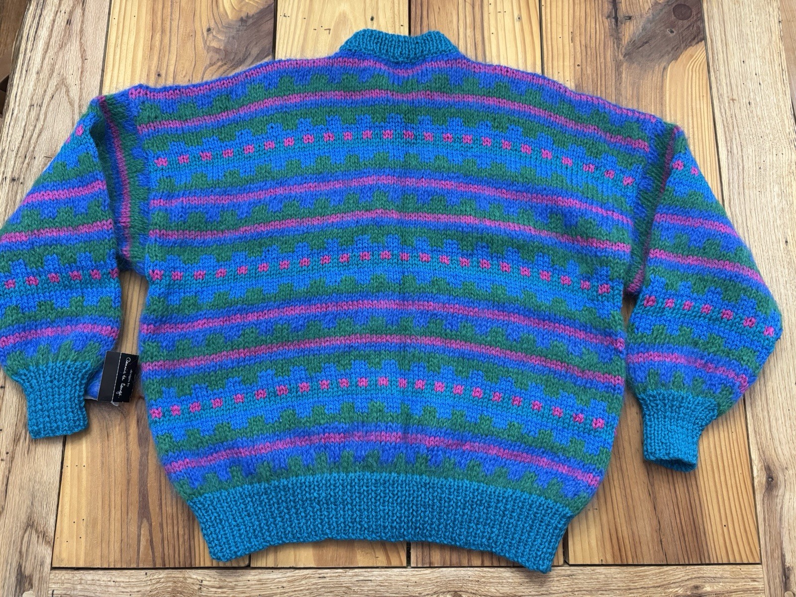 Vintage Wool Mohair NEW New Wave 90’s New Zealand Gennie De Lange Cardigan S/M