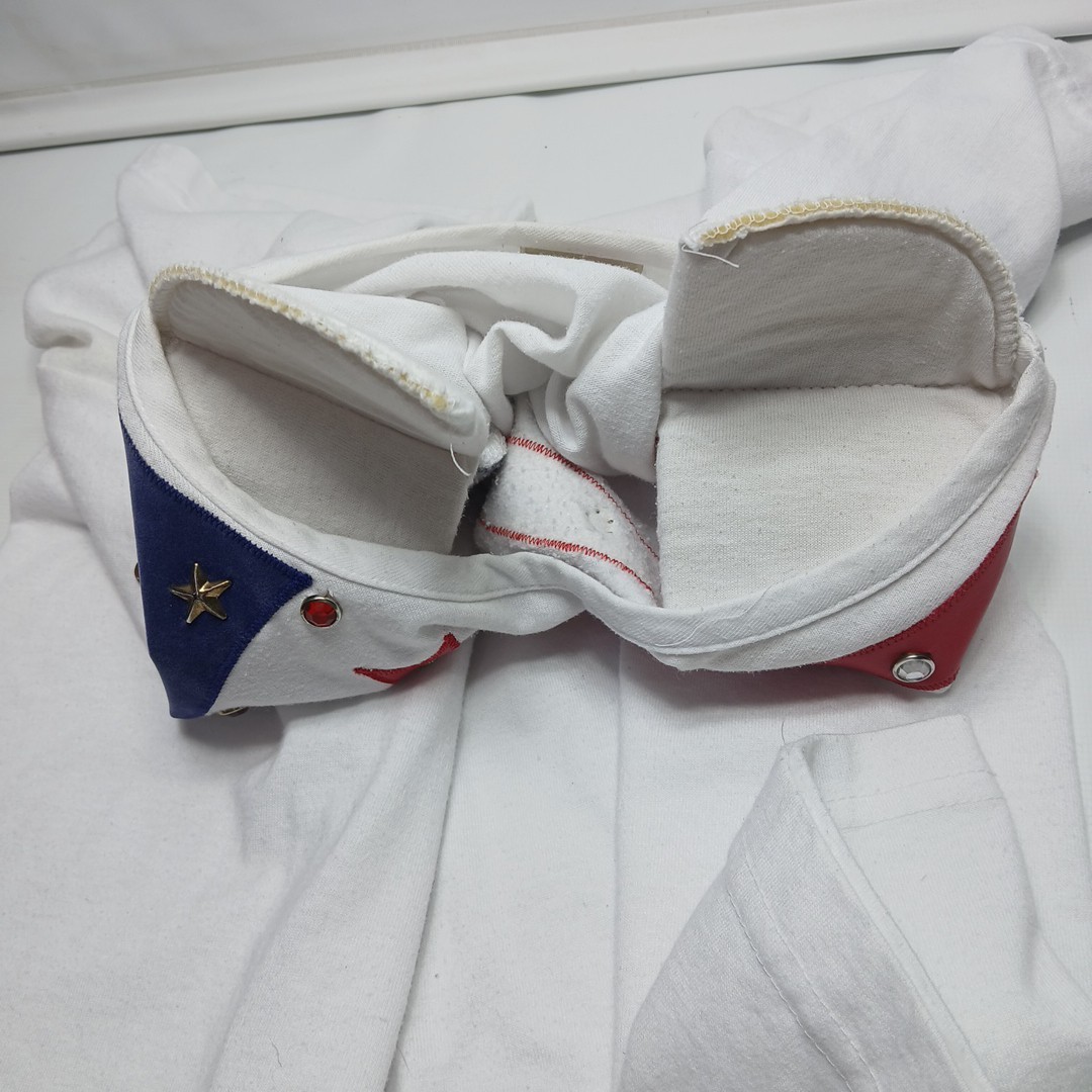 VTG 1980’s XL Cactus 4th July Patriotic Red White Blue Shoulder Padded Shirt