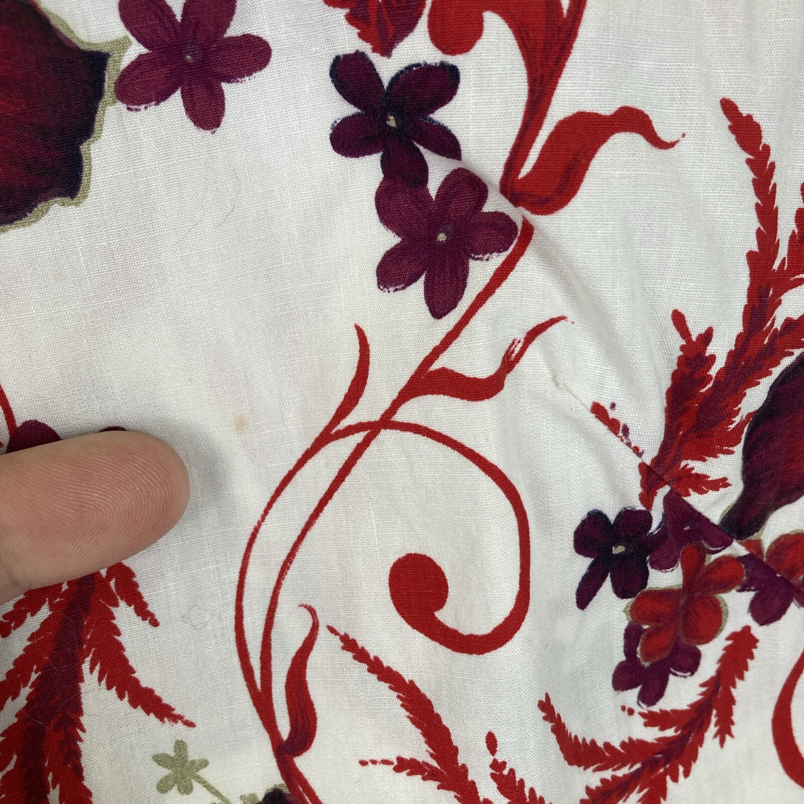 Vintage Hookano Hawaii Floral Dress Size Large 1960s Rust White Made In USA