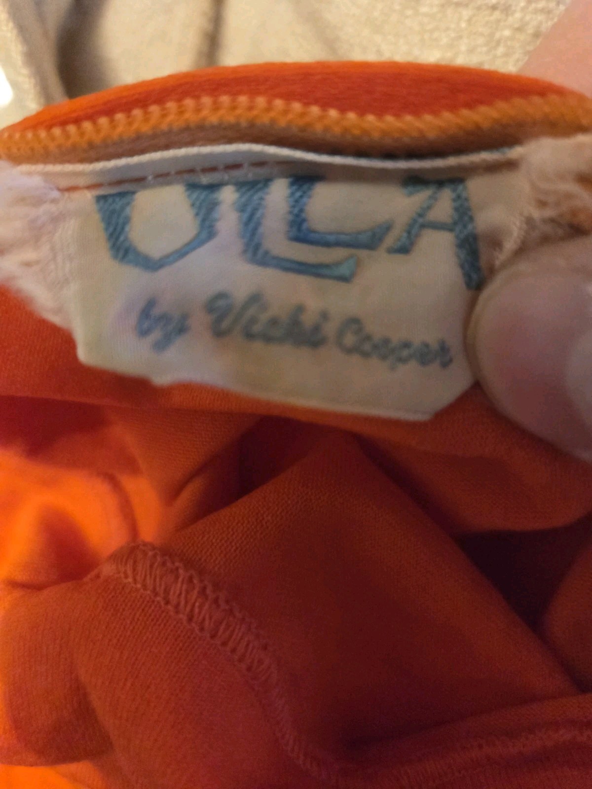 Vintage 60s Ulla By Vicki Cooper Orange Groovy Mod Polyester Turtleneck Dress