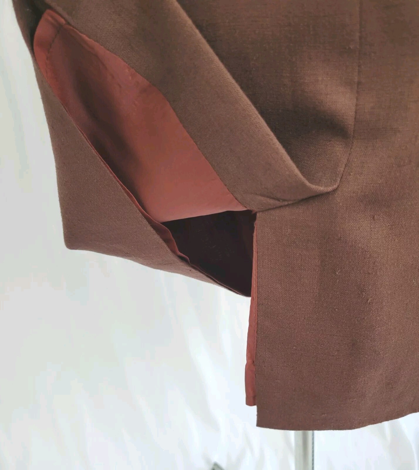 Vintage Yves Cosette Depeche Mode Brown Dress w Cream Embroidery Size 8