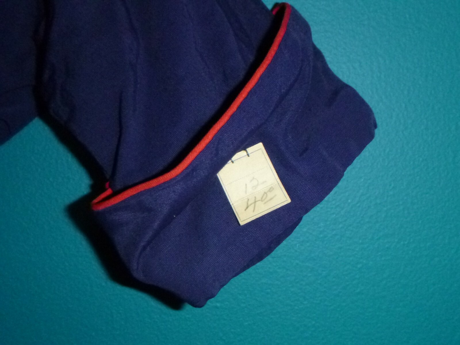 NWT TRUE Vtg 1950’s Dress Blue w/ Red Piping Kate Greenaway Seniorville XSmall