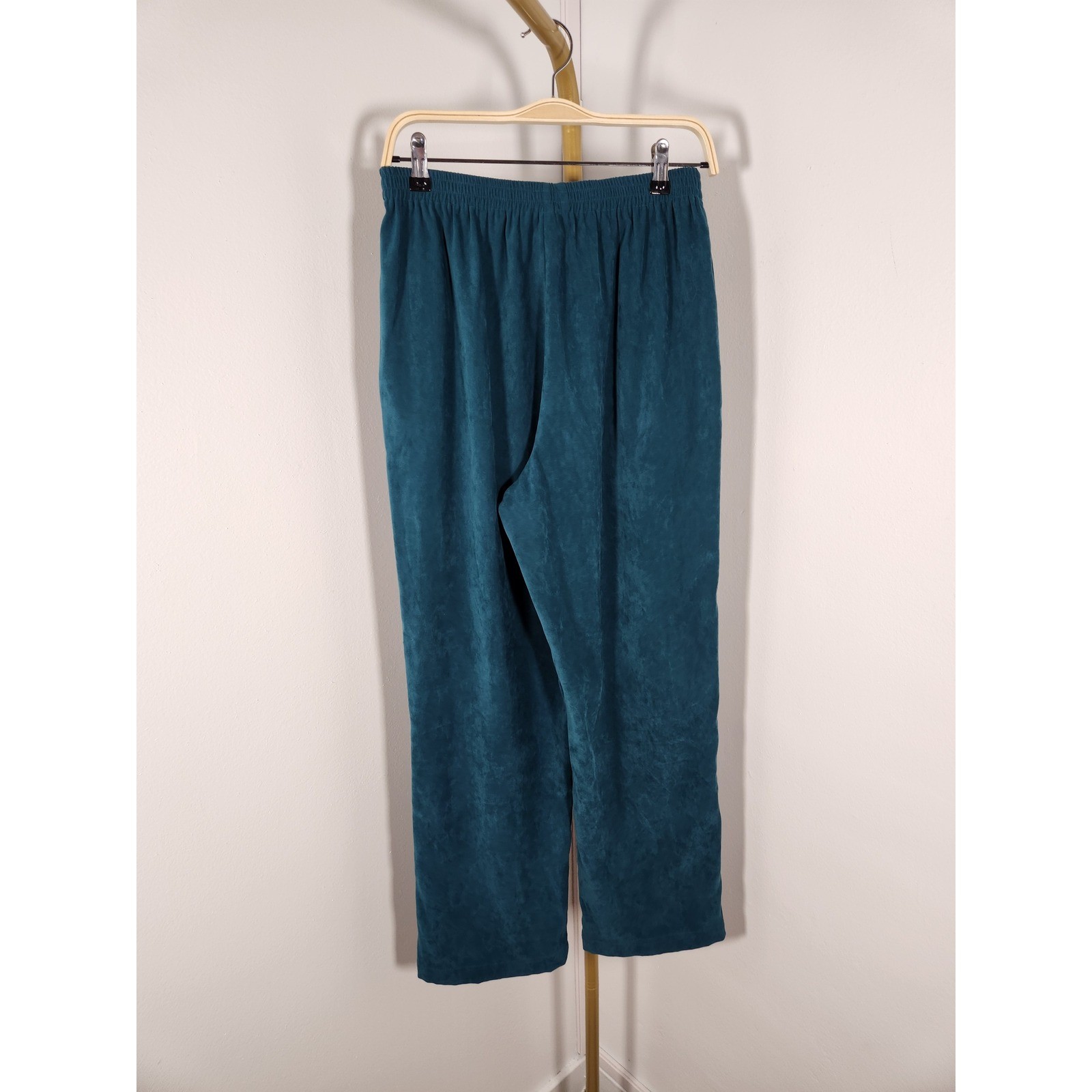 Vintage Erin London Womens Suede Look Hunter Green Pants Size Medium
