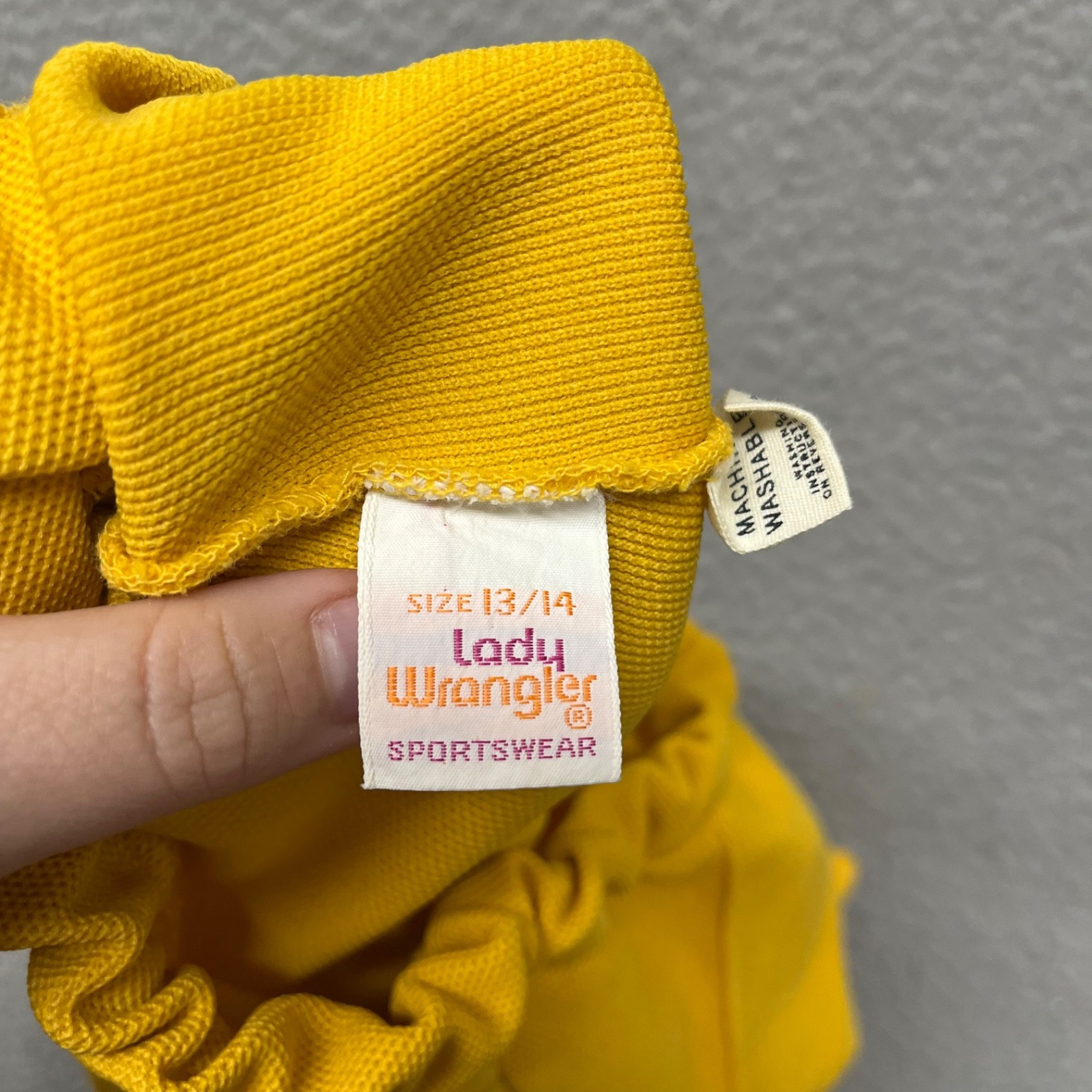 Vintage Lady Wrangler Set Womens 13/14 Yellow Western Cowgirl 60’s 70’s Retro