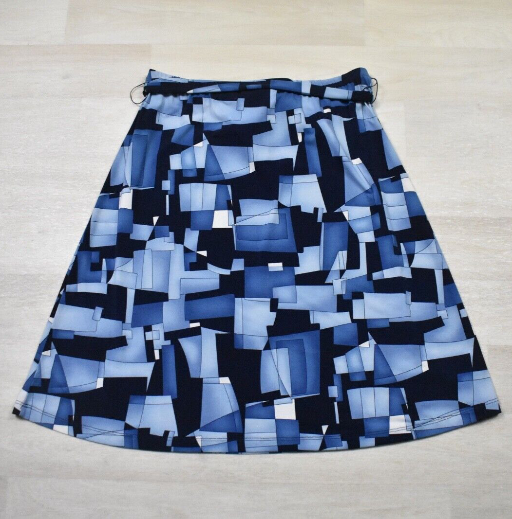 Y2K Does 70s Briggs New York Geometric Midi Skirt Knee Length Medium VTG