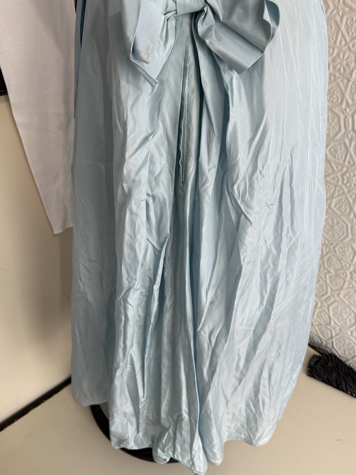 vintage 1950s gown baby blue taffeta bridesmaid prom small xs prom dress bridal