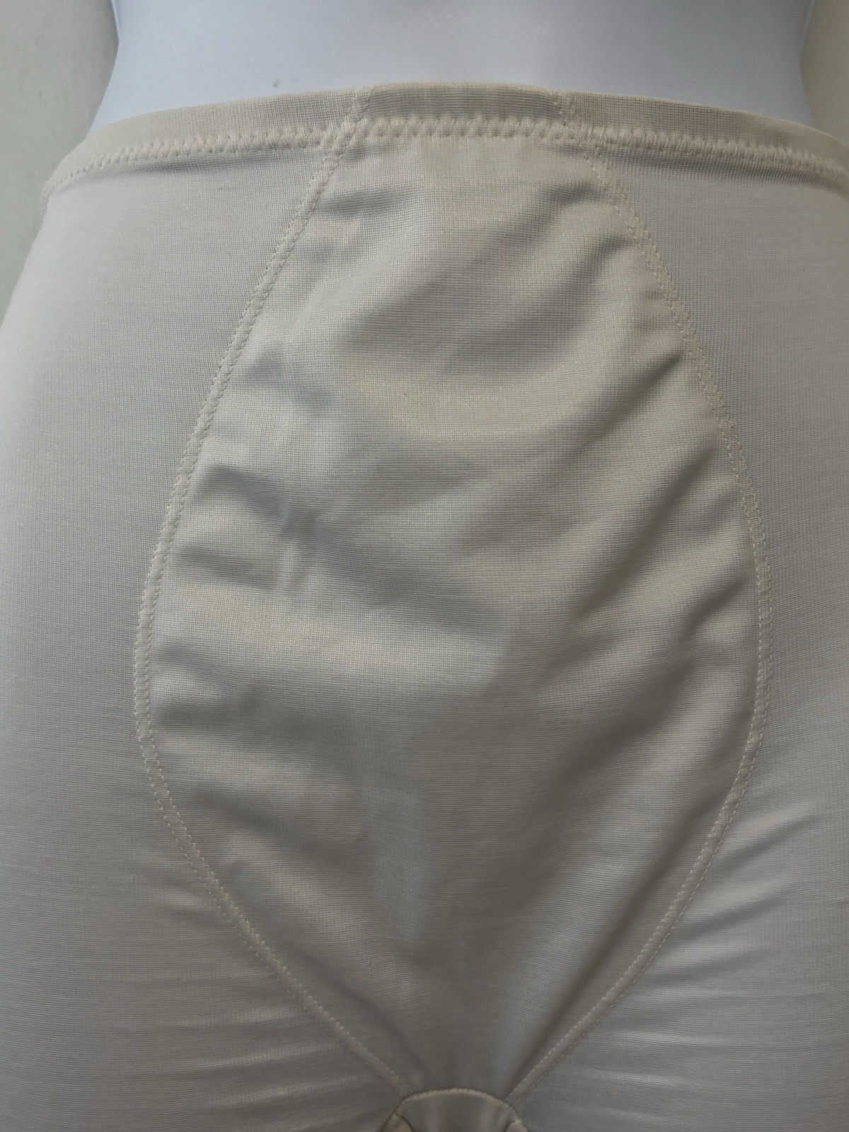 Vintage Sears Best Girdle White 88486 Large Tummy Control Brief Lace Trim