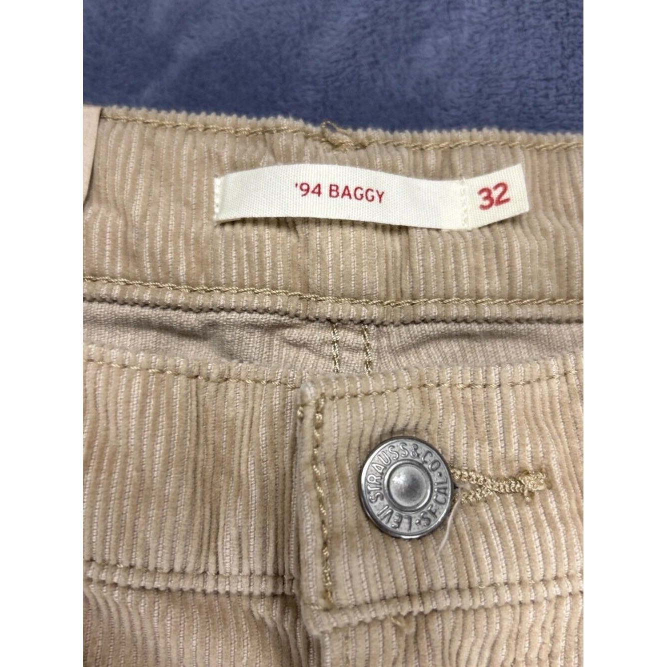 Levi’s Corduroy Pants Women’s 32×31 ’94 Baggy Dijon Loose Fit Straight Leg NWT