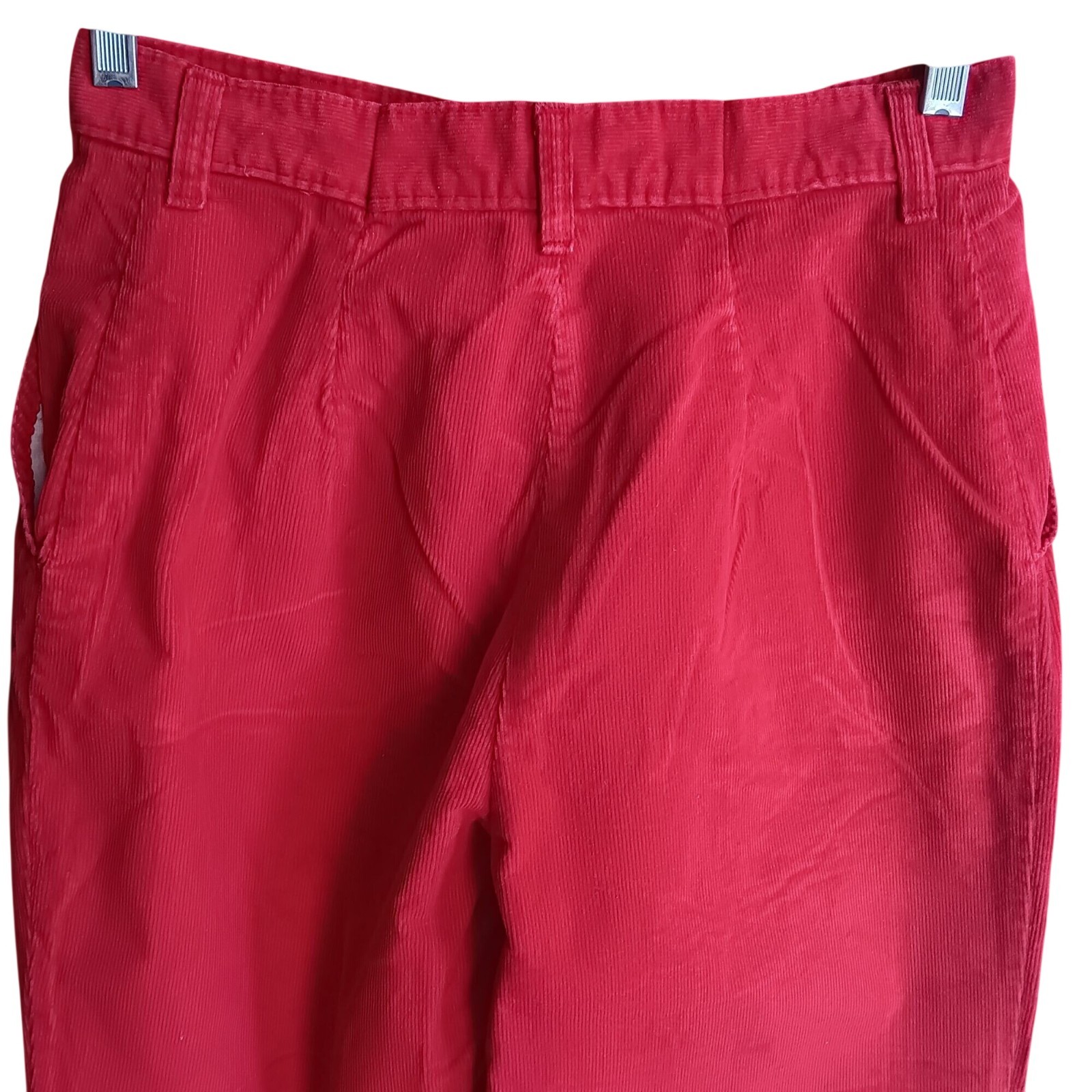 29×32 Corduroy Preppy Pants Vintage 80’s Britannia Cherry Red High Waist