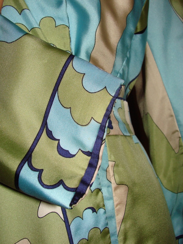 RARE VINTAGE Averardo BESSI 1970s Italy 100% SILK OVER COAT LONG JACKET JP ALLEN